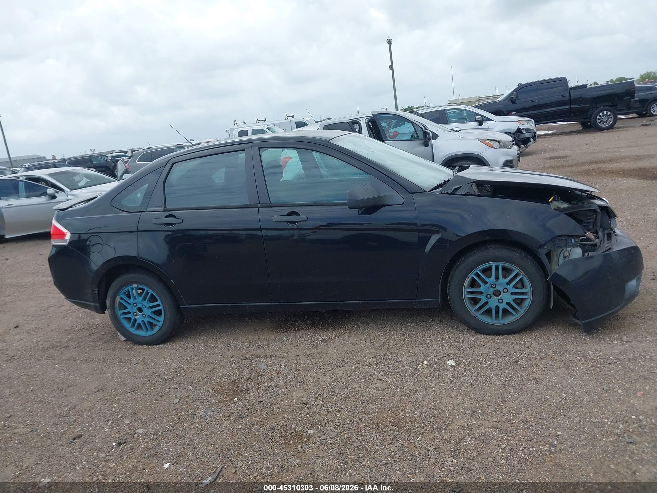 2010 Ford Focus Se Black vin: 1FAHP3FN0AW218866