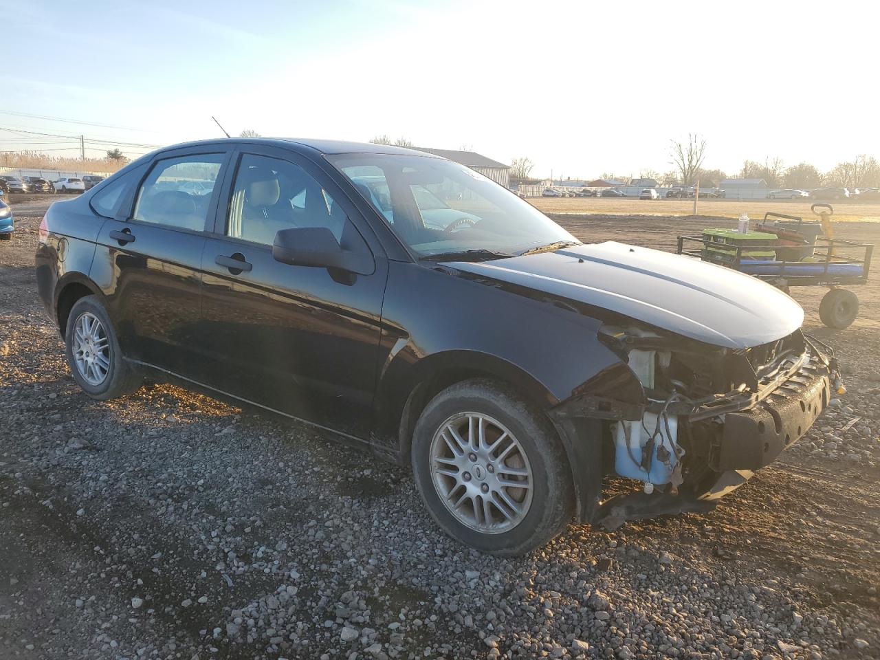 2010 Ford Focus Se Black vin: 1FAHP3FN0AW240222