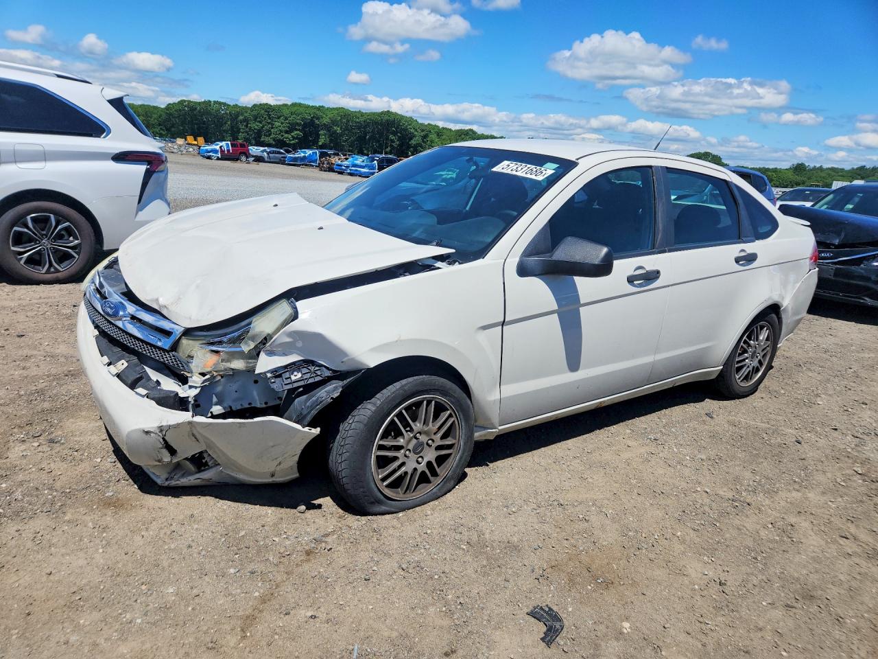 2010 Ford Focus Se White vin: 1FAHP3FN0AW247090