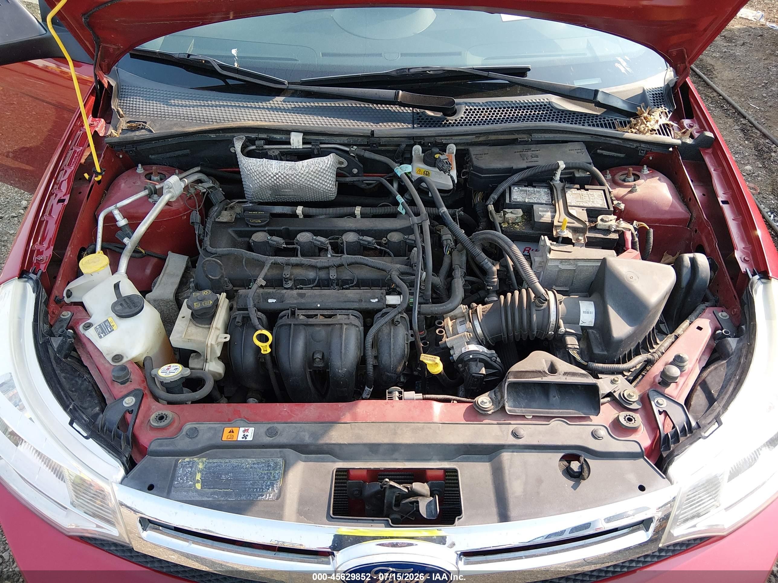 2010 Ford Focus Se Red vin: 1FAHP3FN0AW278212
