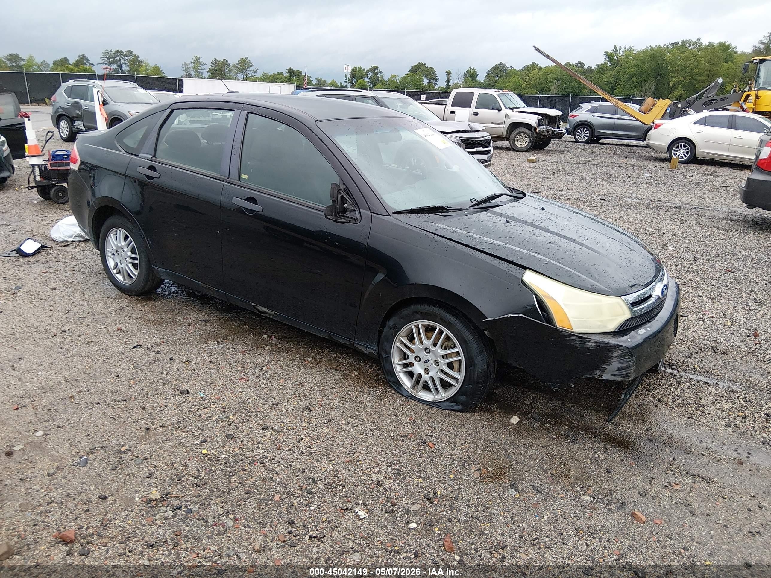 2010 Ford Focus Se Black vin: 1FAHP3FN0AW286049