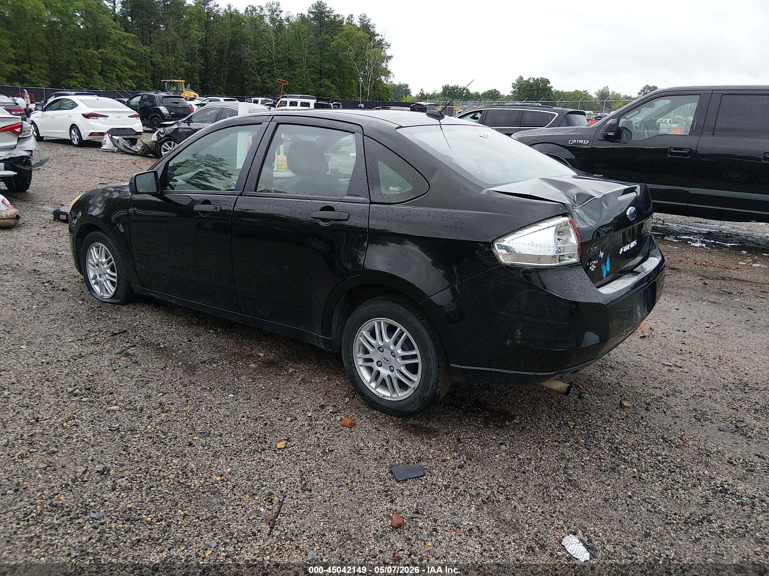 2010 Ford Focus Se Black vin: 1FAHP3FN0AW286049