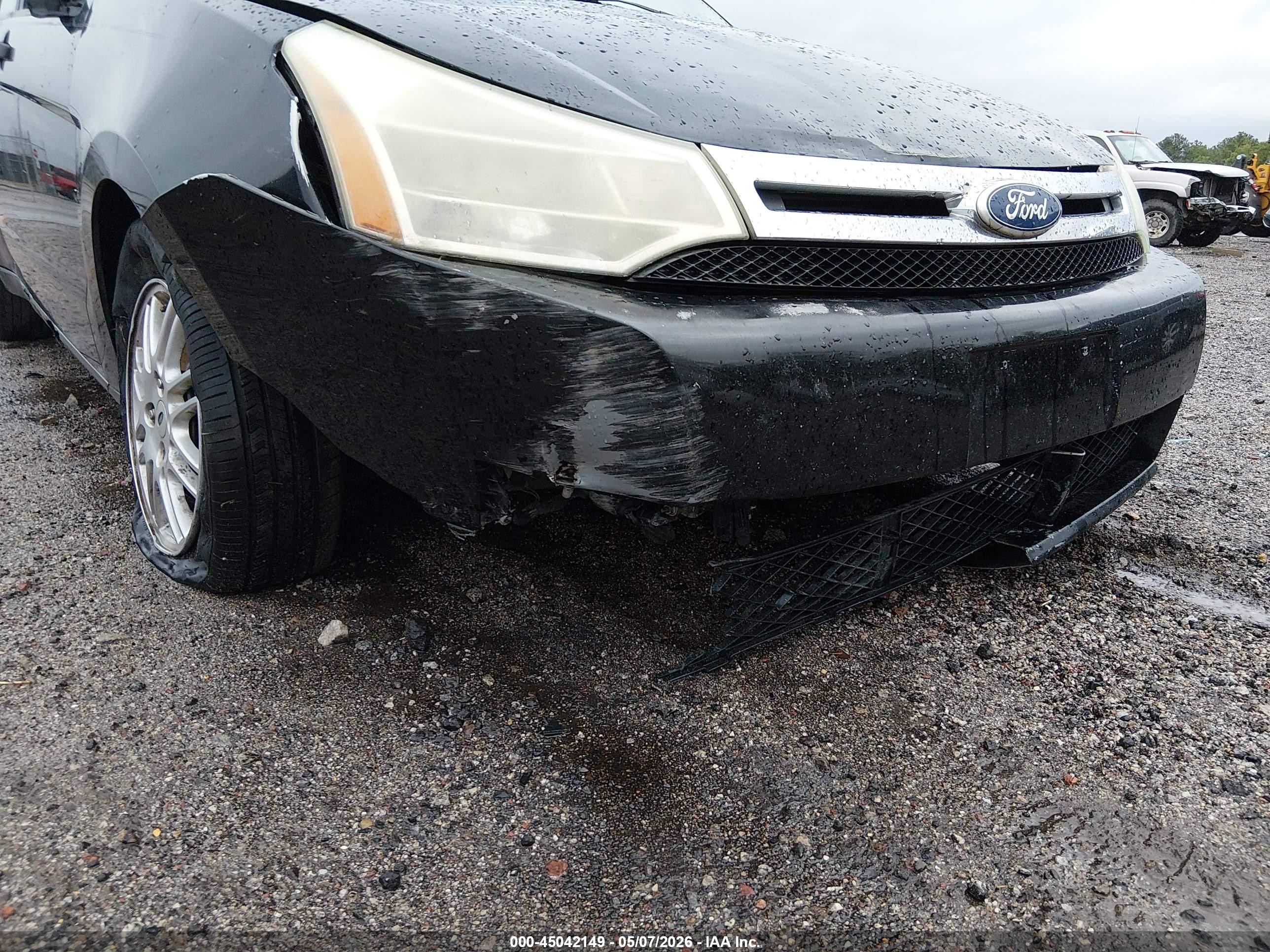 2010 Ford Focus Se Black vin: 1FAHP3FN0AW286049