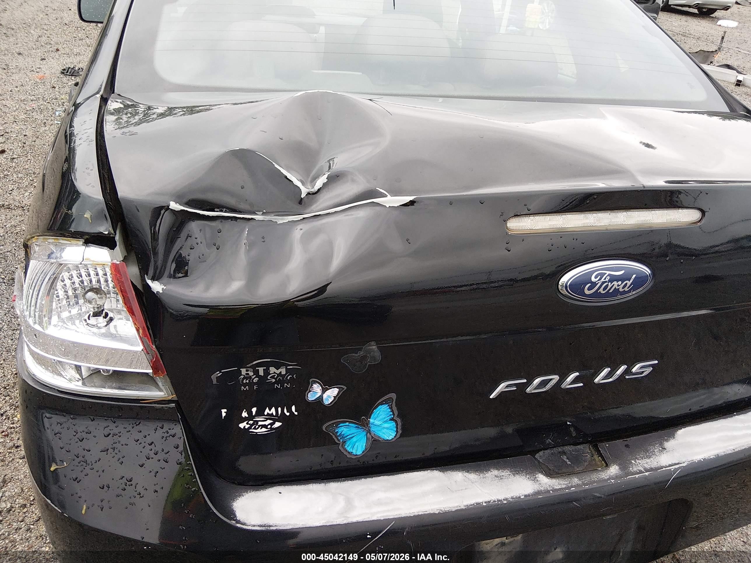 2010 Ford Focus Se Black vin: 1FAHP3FN0AW286049