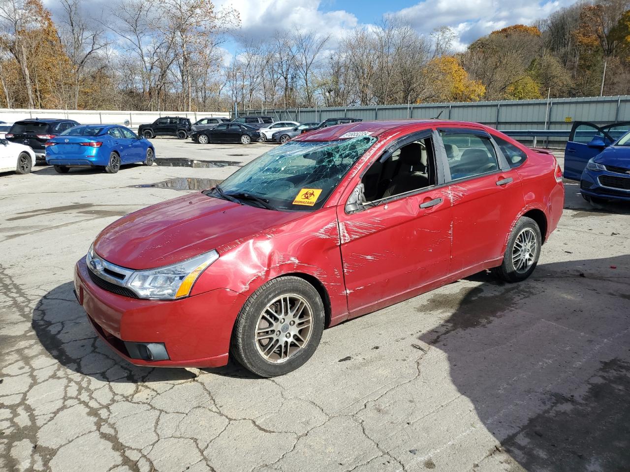 2010 Ford Focus Se Red vin: 1FAHP3FN1AW131719