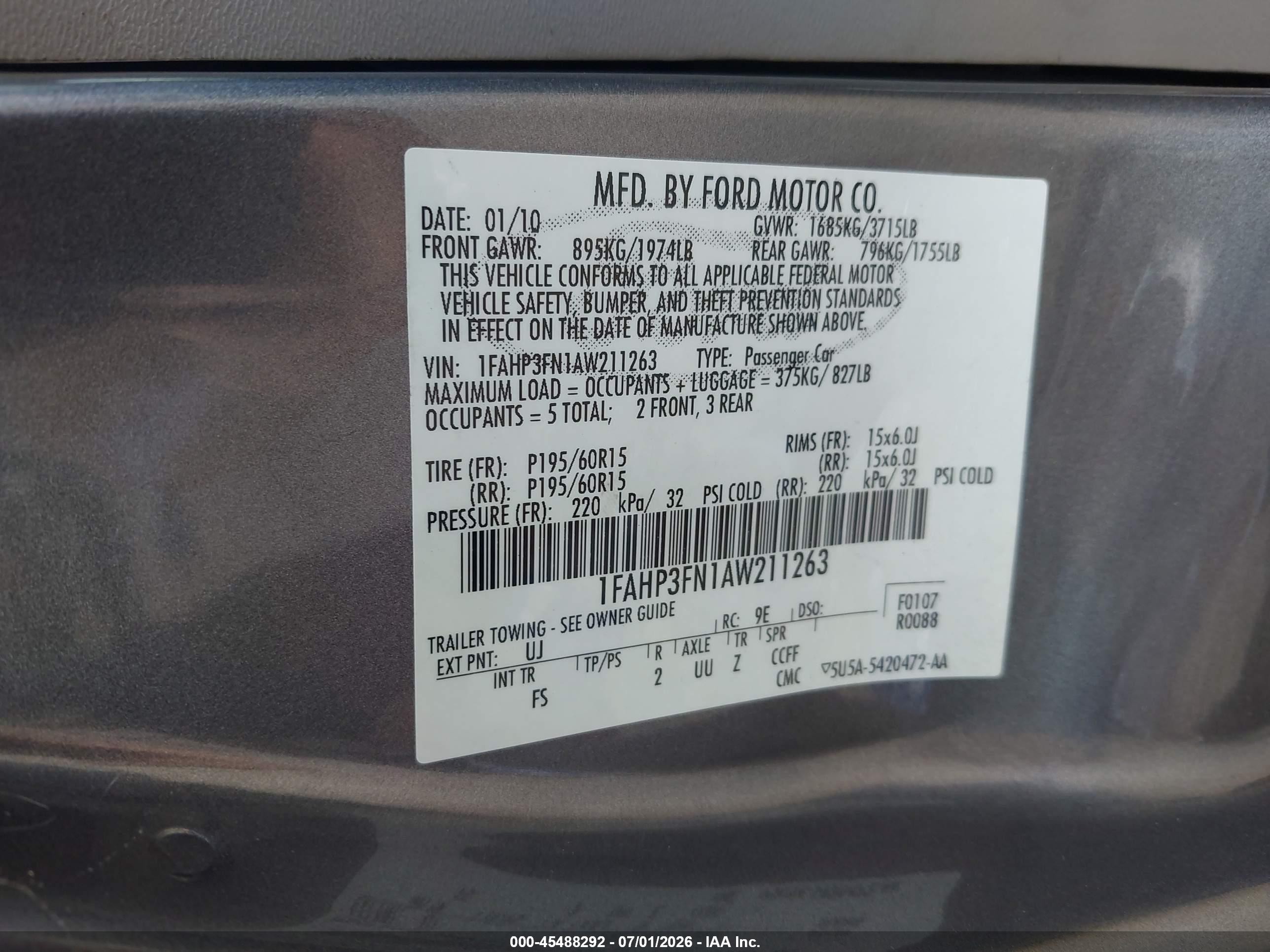 2010 Ford Focus Se Gray vin: 1FAHP3FN1AW211263