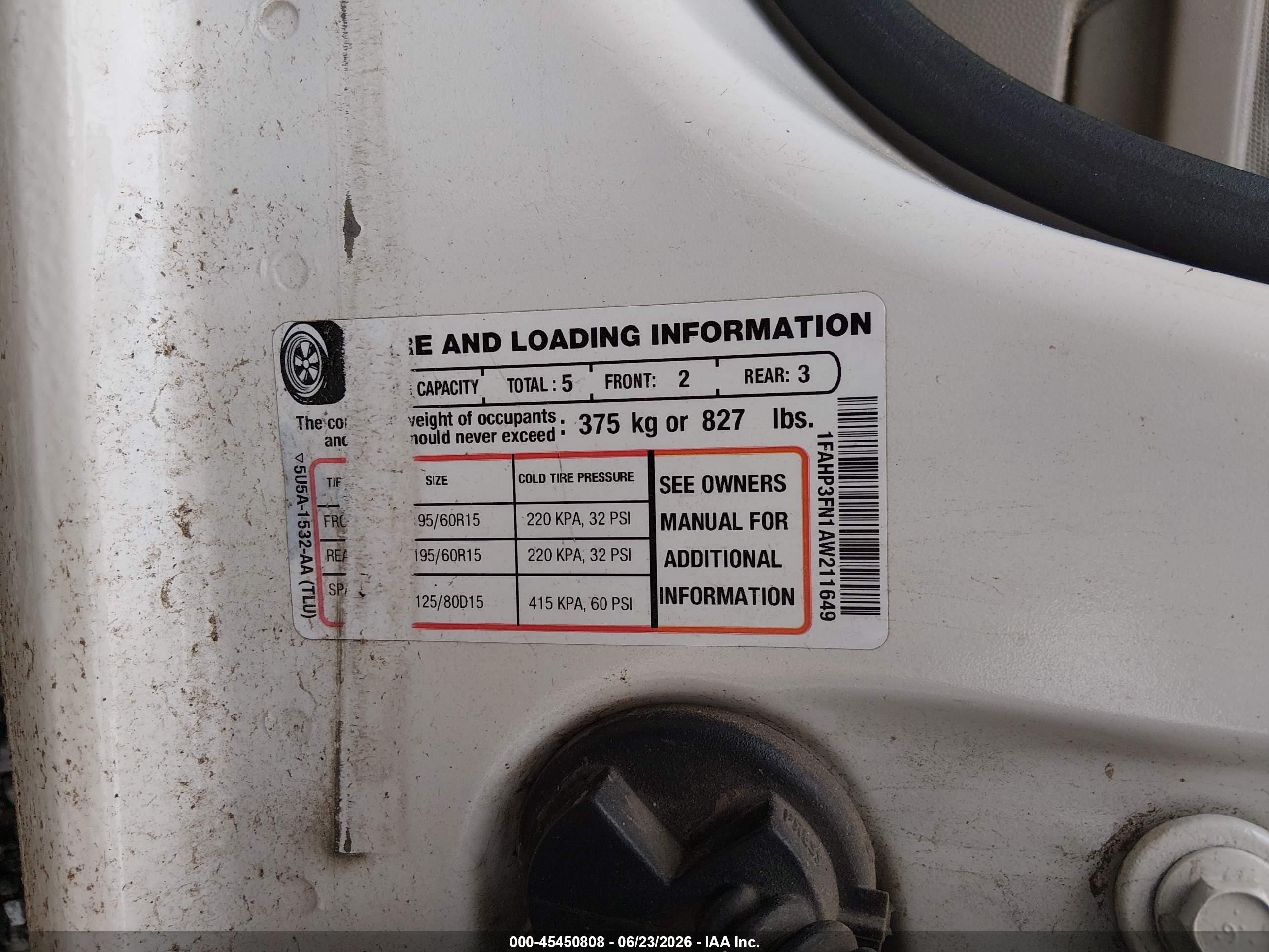 2010 Ford Focus Se White vin: 1FAHP3FN1AW211649