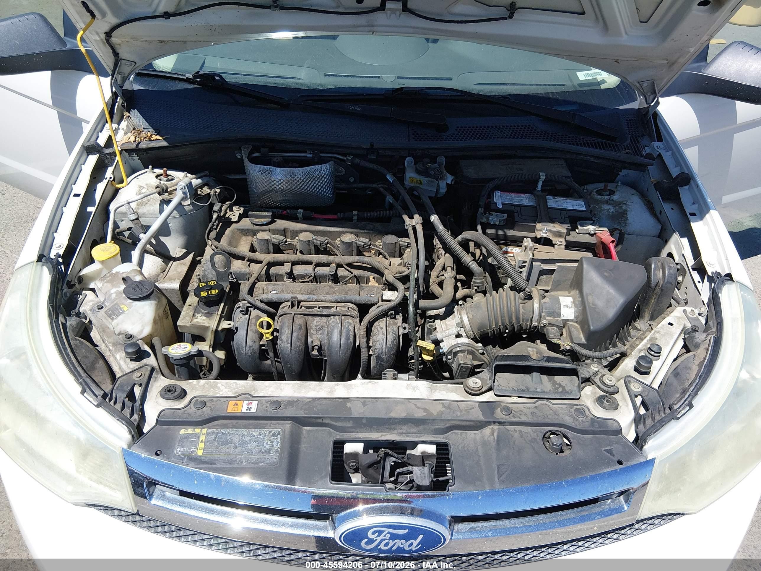 2010 Ford Focus Se White vin: 1FAHP3FN1AW280521
