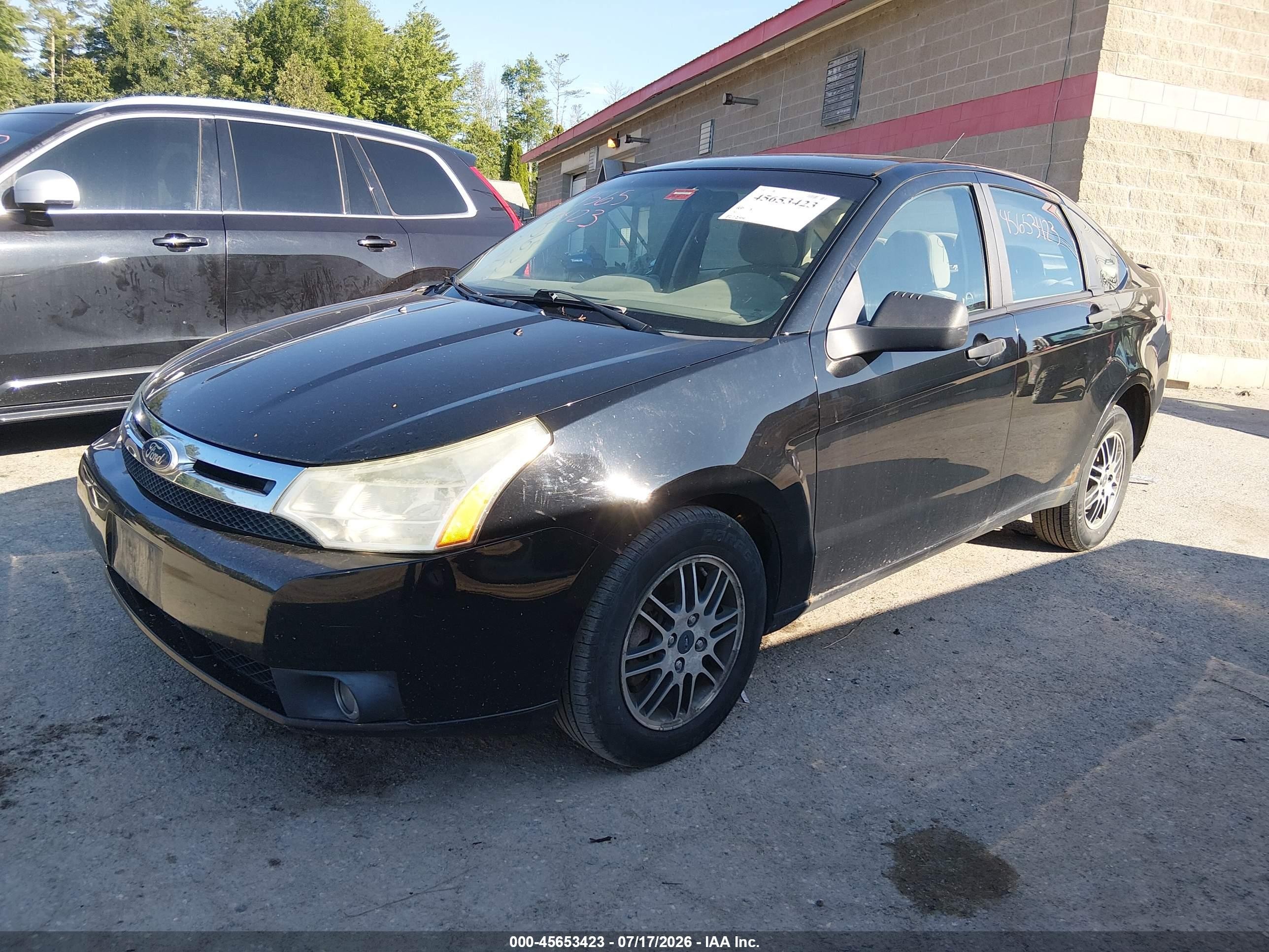 2010 Ford Focus Se Black vin: 1FAHP3FN1AW298324