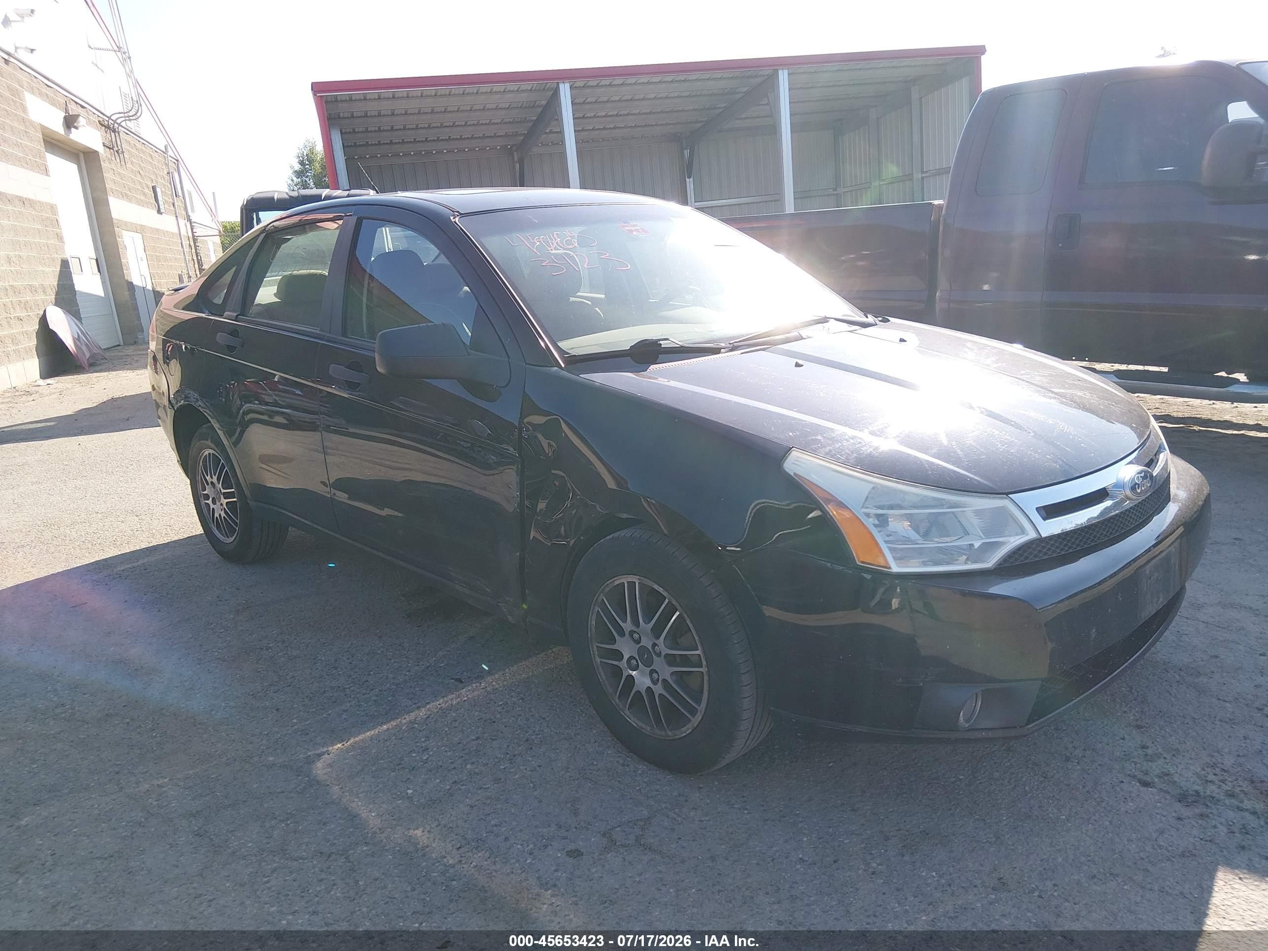 2010 Ford Focus Se Black vin: 1FAHP3FN1AW298324