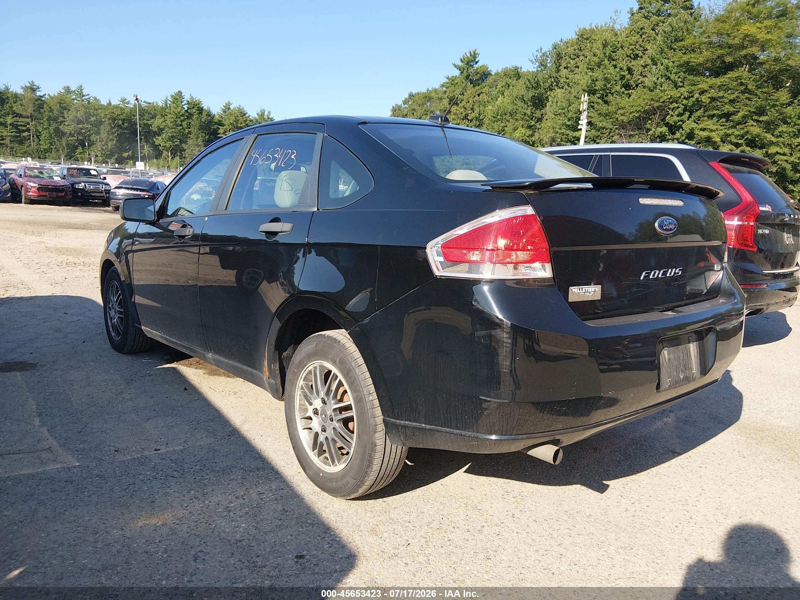 2010 Ford Focus Se Black vin: 1FAHP3FN1AW298324