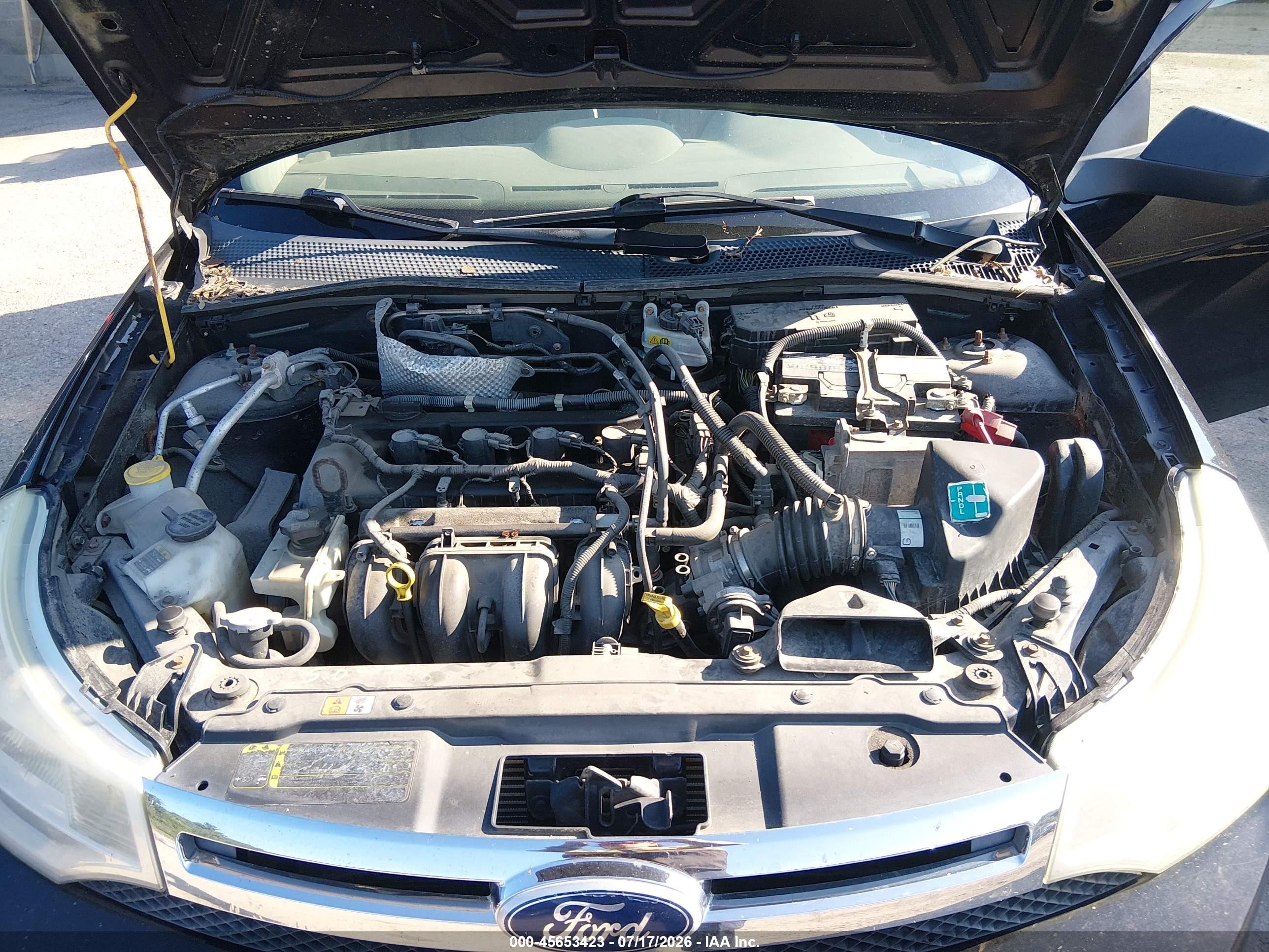 2010 Ford Focus Se Black vin: 1FAHP3FN1AW298324