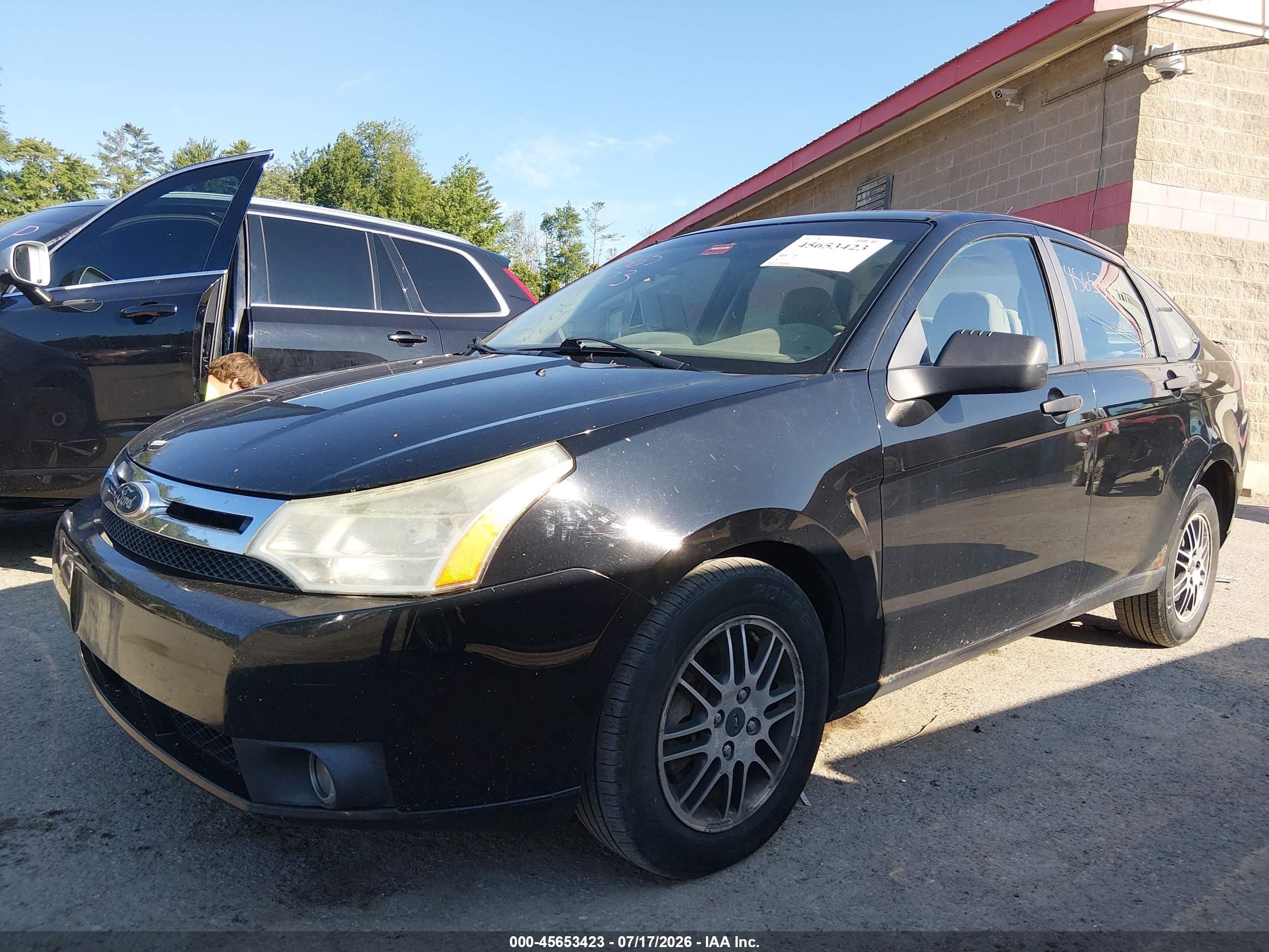 2010 Ford Focus Se Black vin: 1FAHP3FN1AW298324