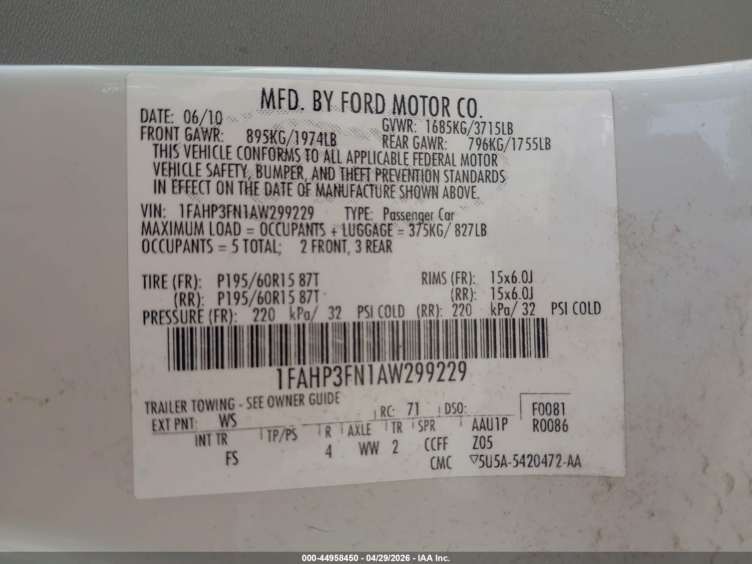 2010 Ford Focus Se White vin: 1FAHP3FN1AW299229