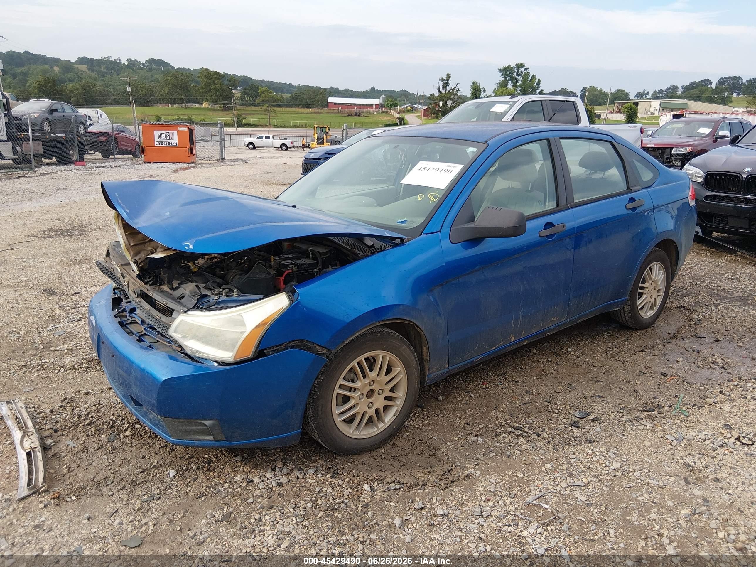 2011 Ford Focus Se Blue vin: 1FAHP3FN1BW106711