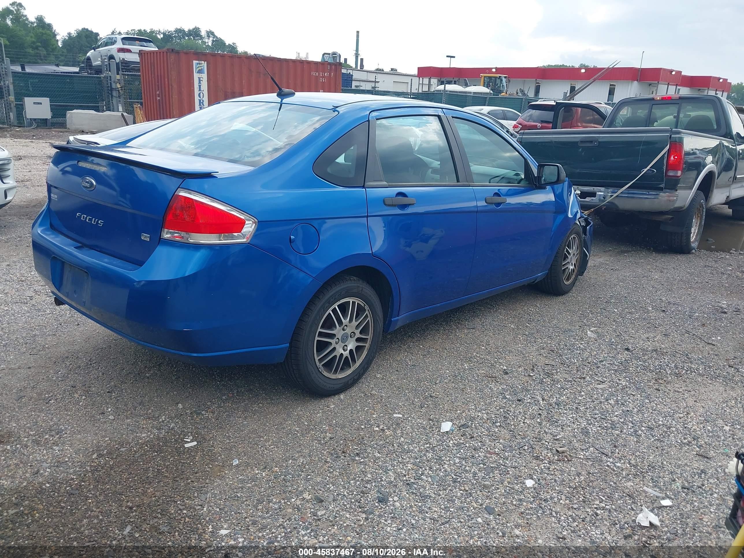 2011 Ford Focus Se Blue vin: 1FAHP3FN1BW160171