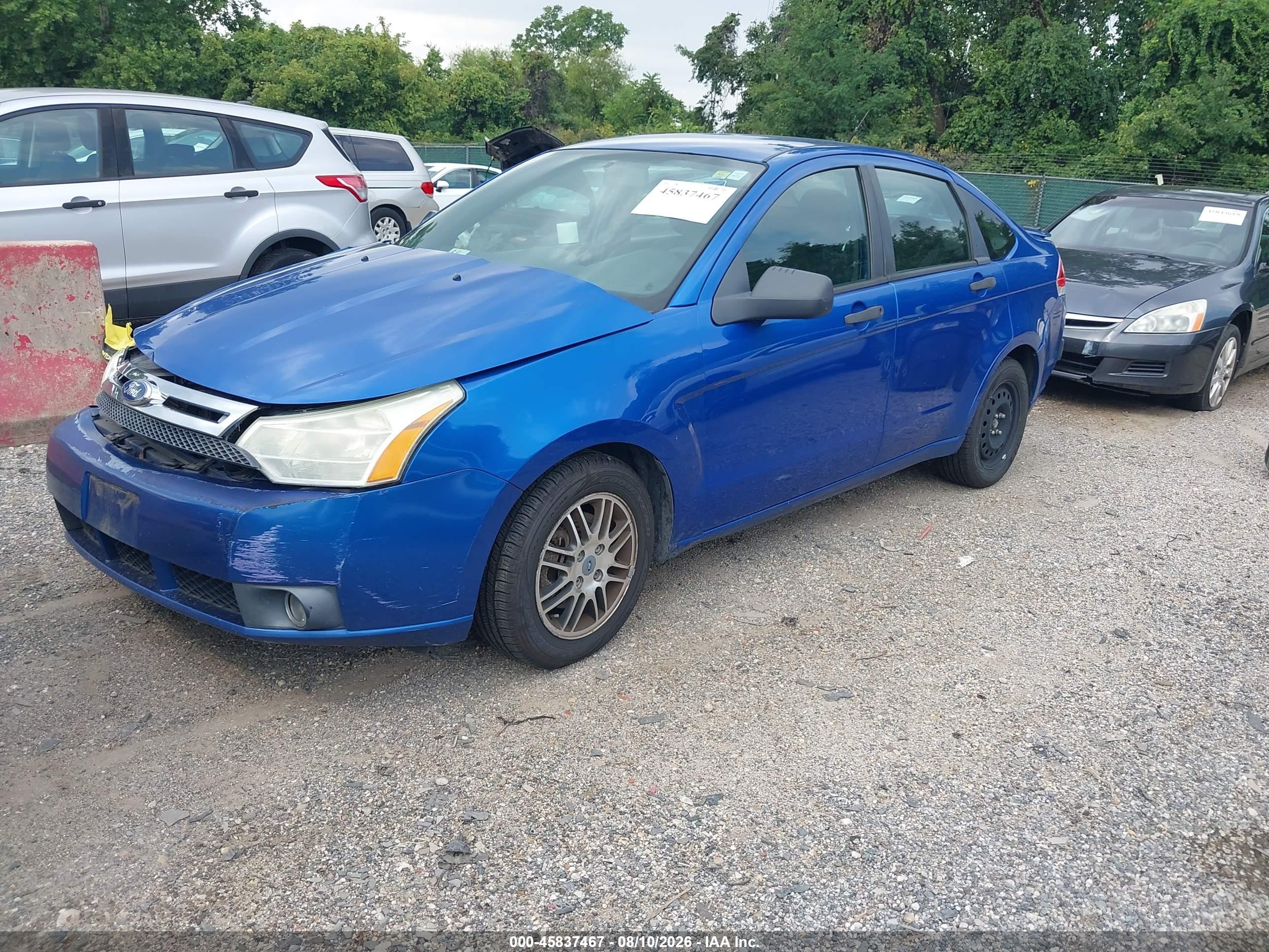 2011 Ford Focus Se Blue vin: 1FAHP3FN1BW160171