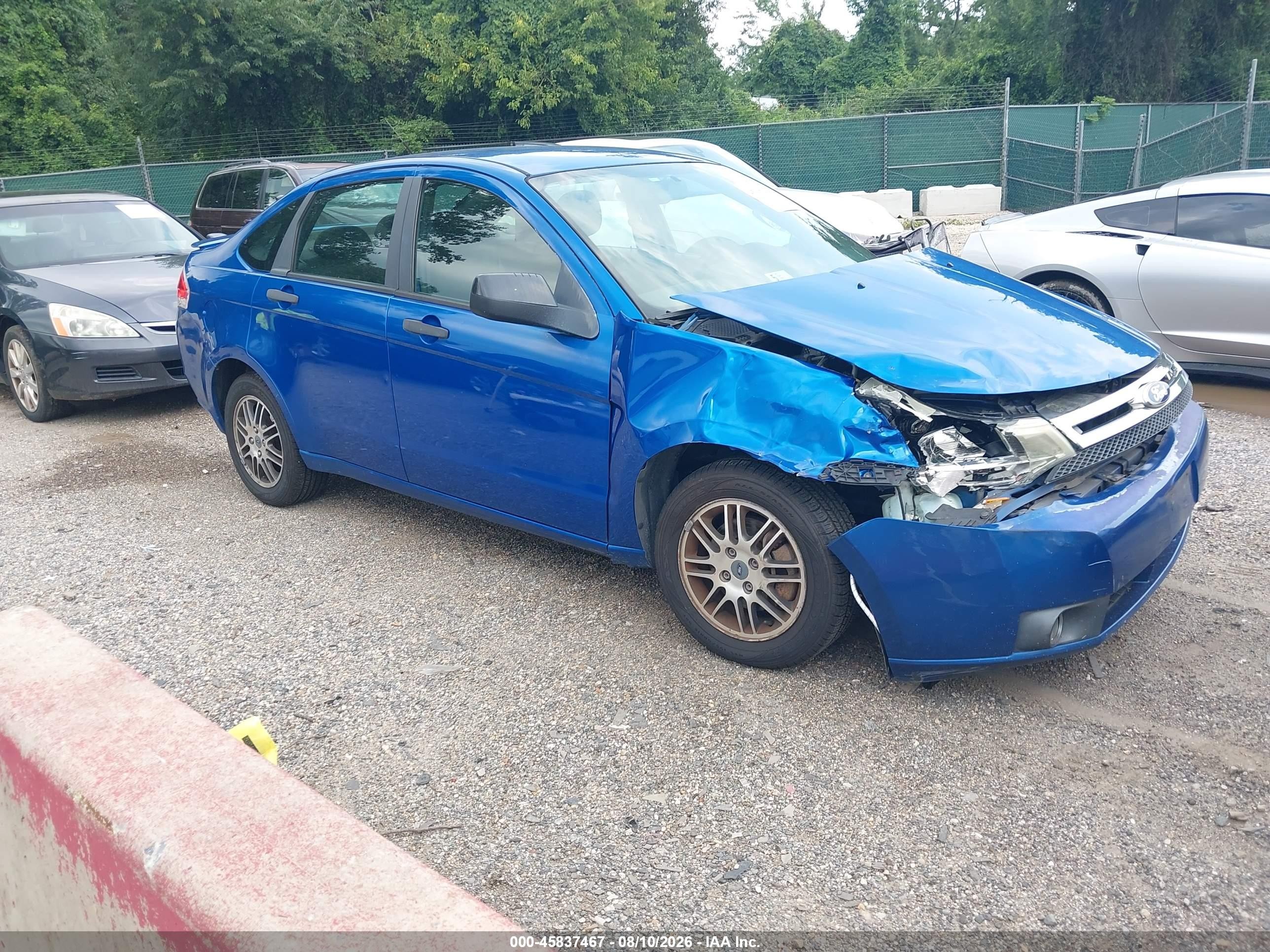 2011 Ford Focus Se Blue vin: 1FAHP3FN1BW160171