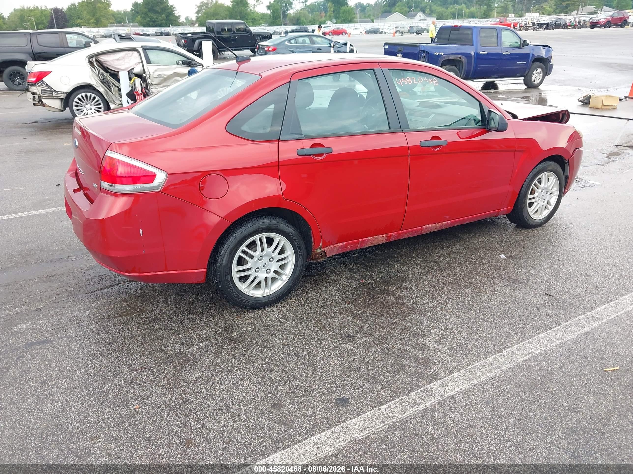 2011 Ford Focus Se Red vin: 1FAHP3FN1BW189542