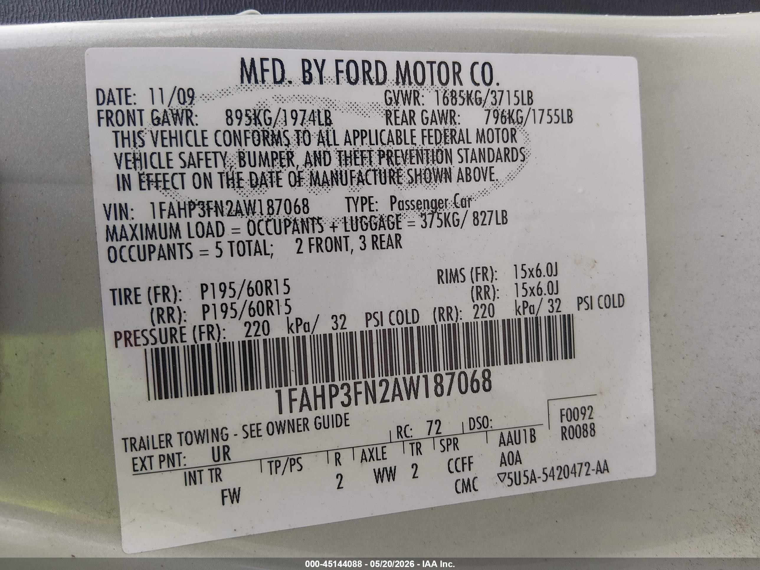 2010 Ford Focus Se Зеленый vin: 1FAHP3FN2AW187068