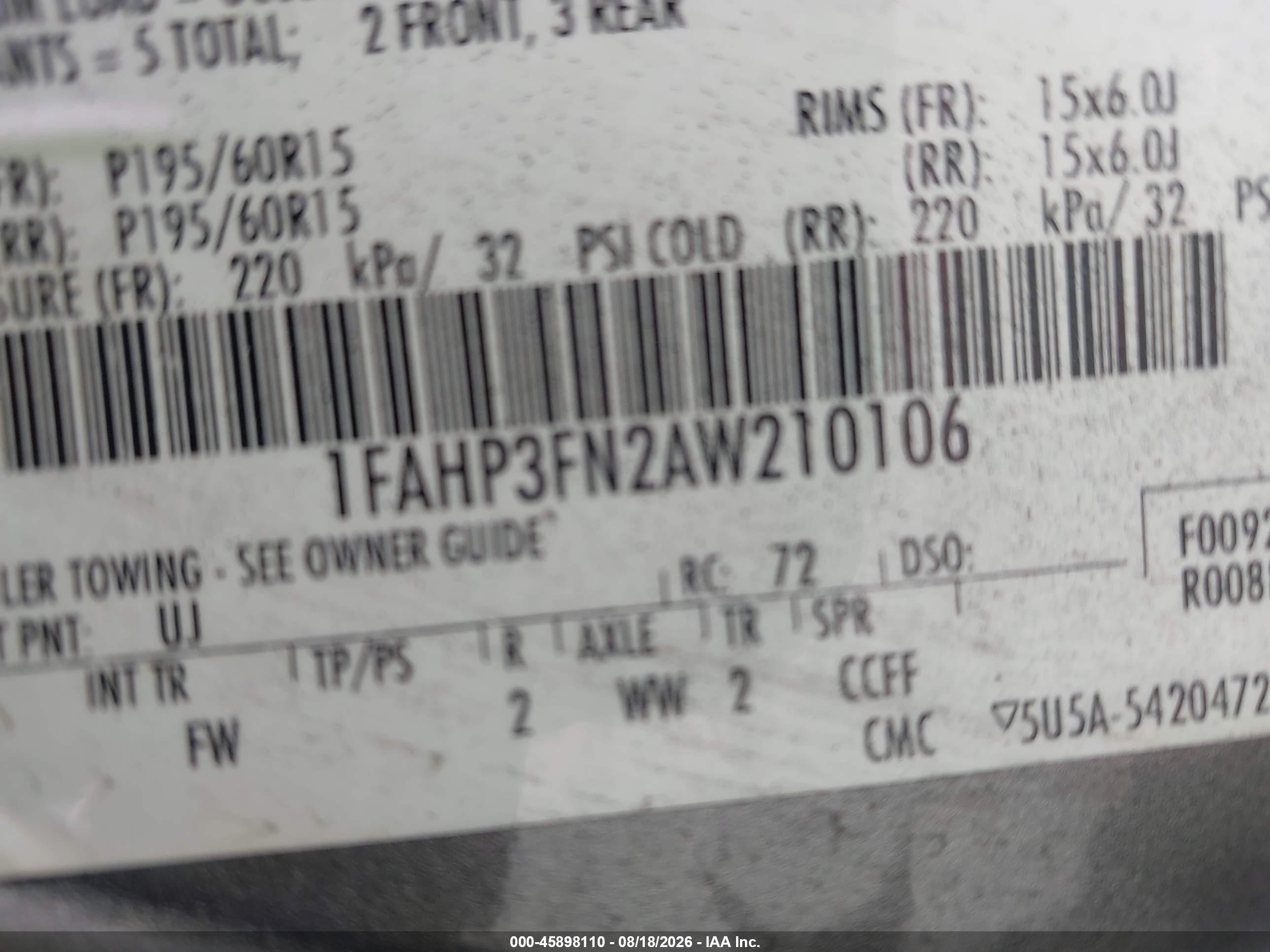 2010 Ford Focus Se Серый vin: 1FAHP3FN2AW210106
