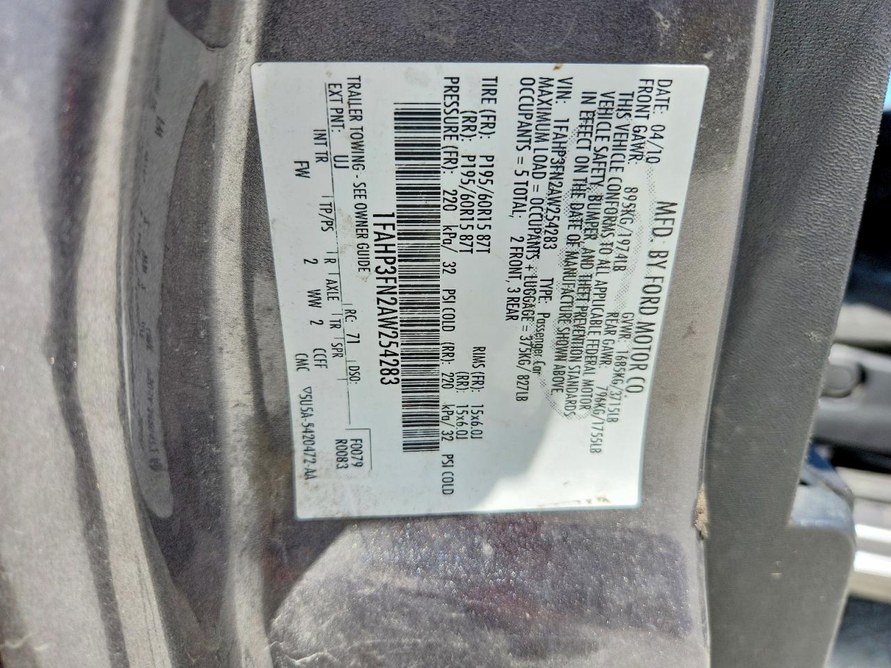 2010 Ford Focus Se Gray vin: 1FAHP3FN2AW254283