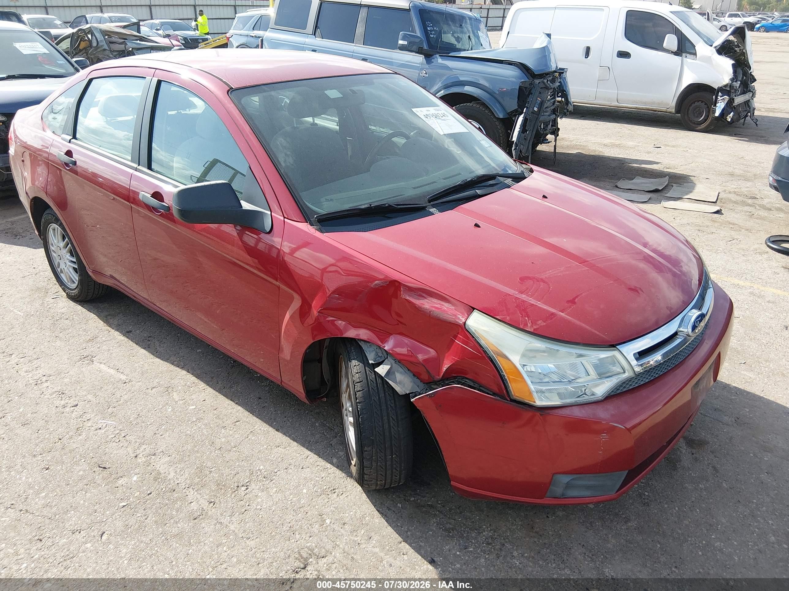2010 Ford Focus Se Red vin: 1FAHP3FN2AW279460