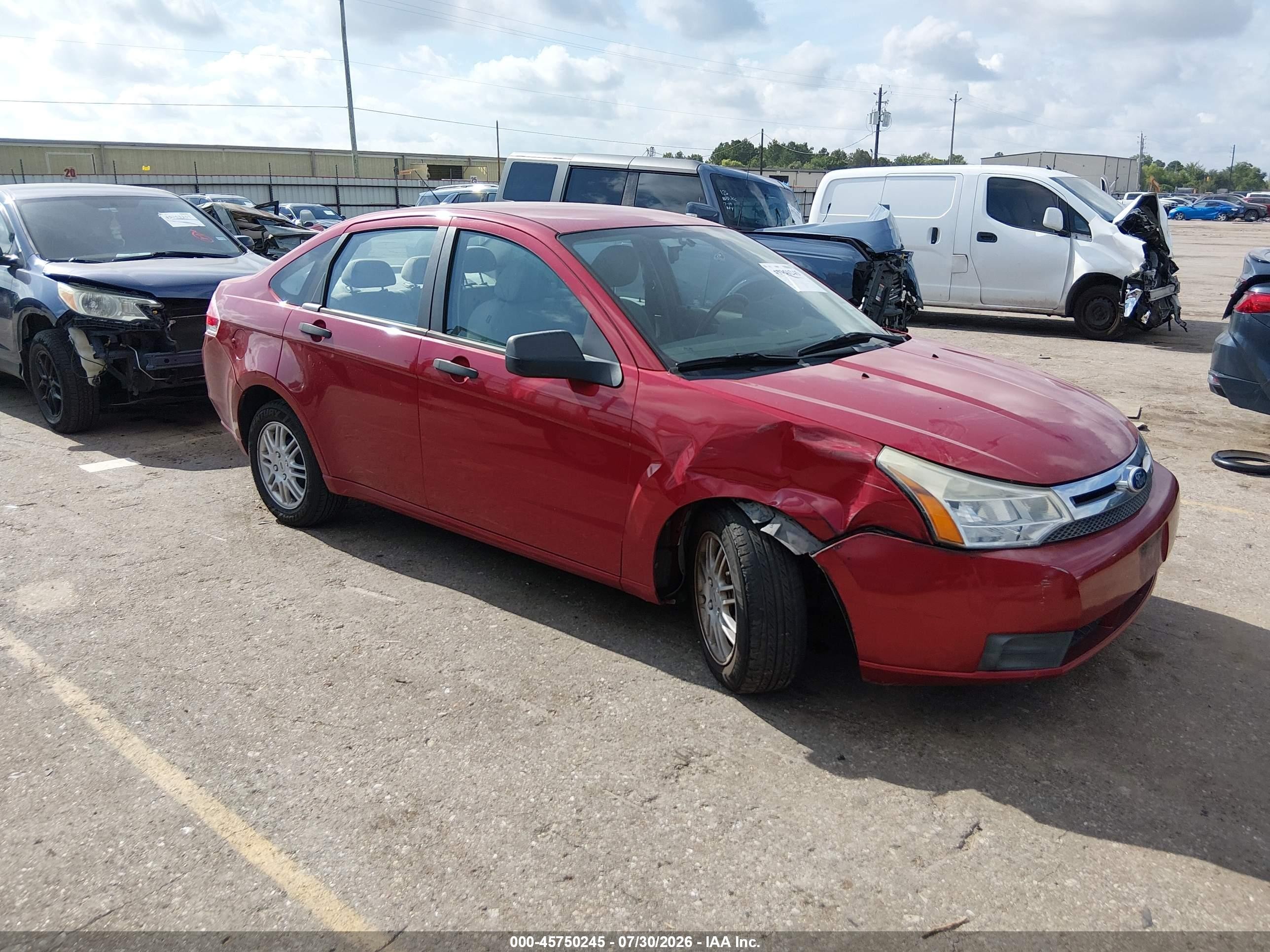 2010 Ford Focus Se Red vin: 1FAHP3FN2AW279460
