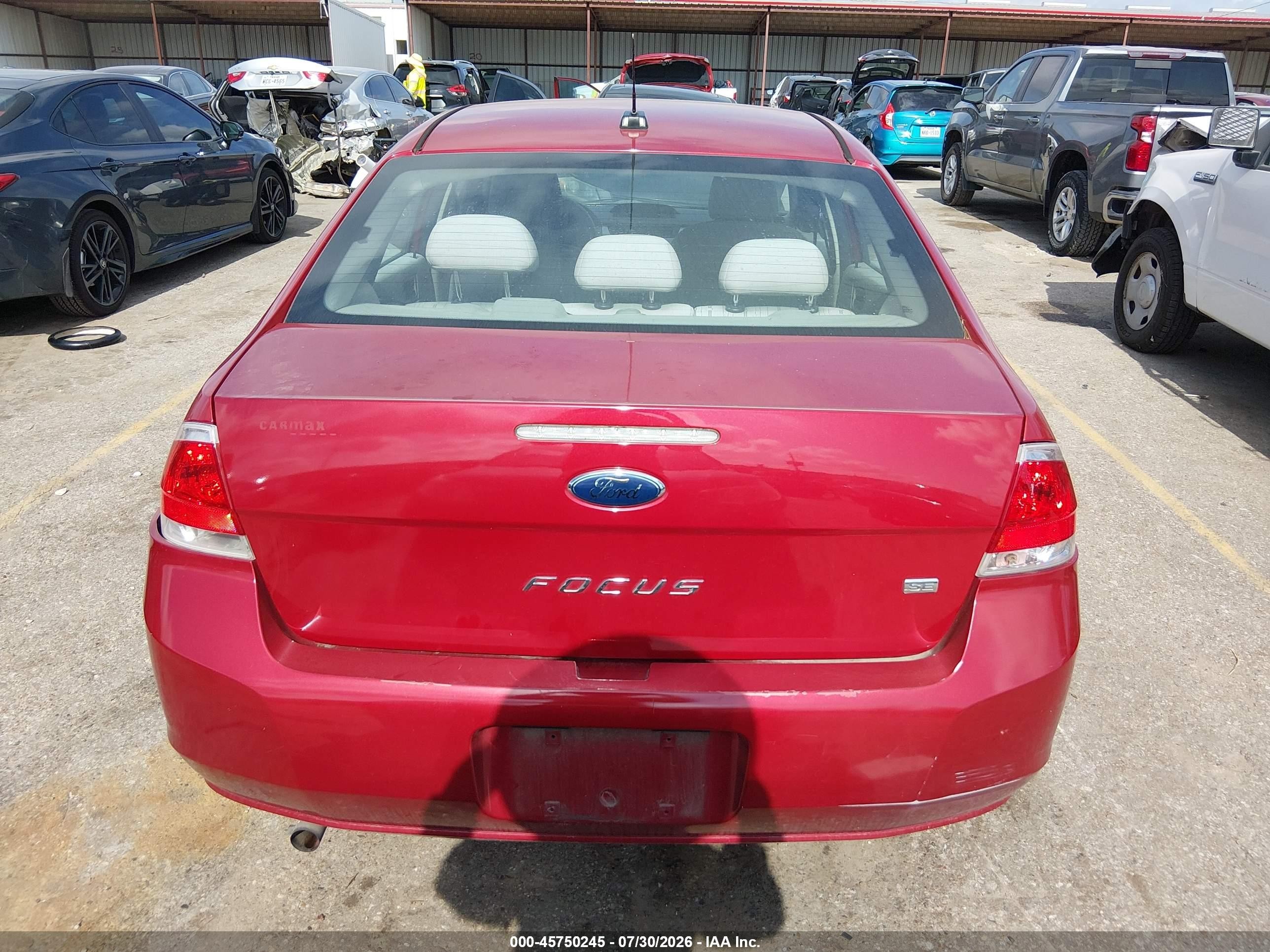 2010 Ford Focus Se Red vin: 1FAHP3FN2AW279460
