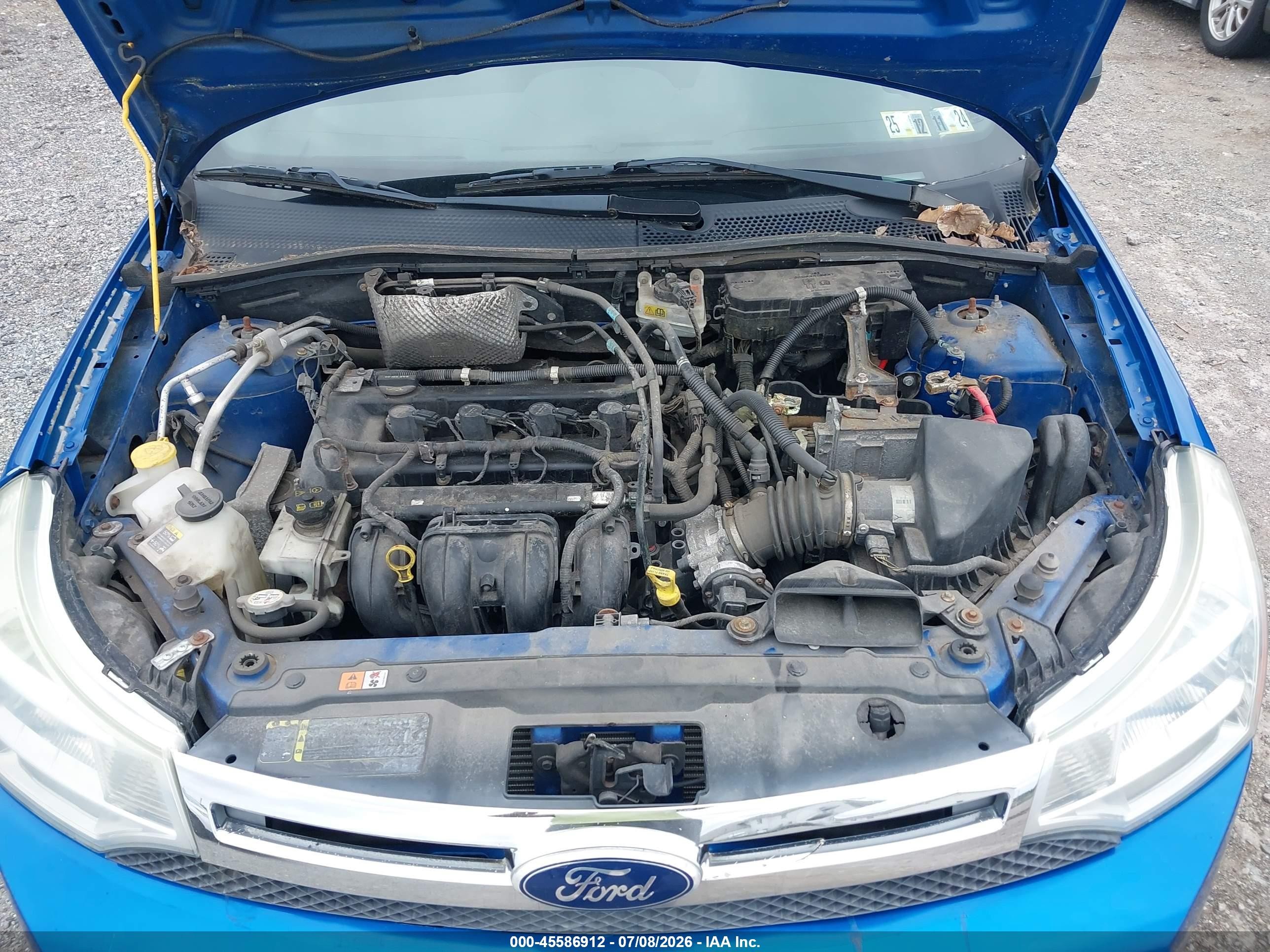 2011 Ford Focus Se Blue vin: 1FAHP3FN2BW114235