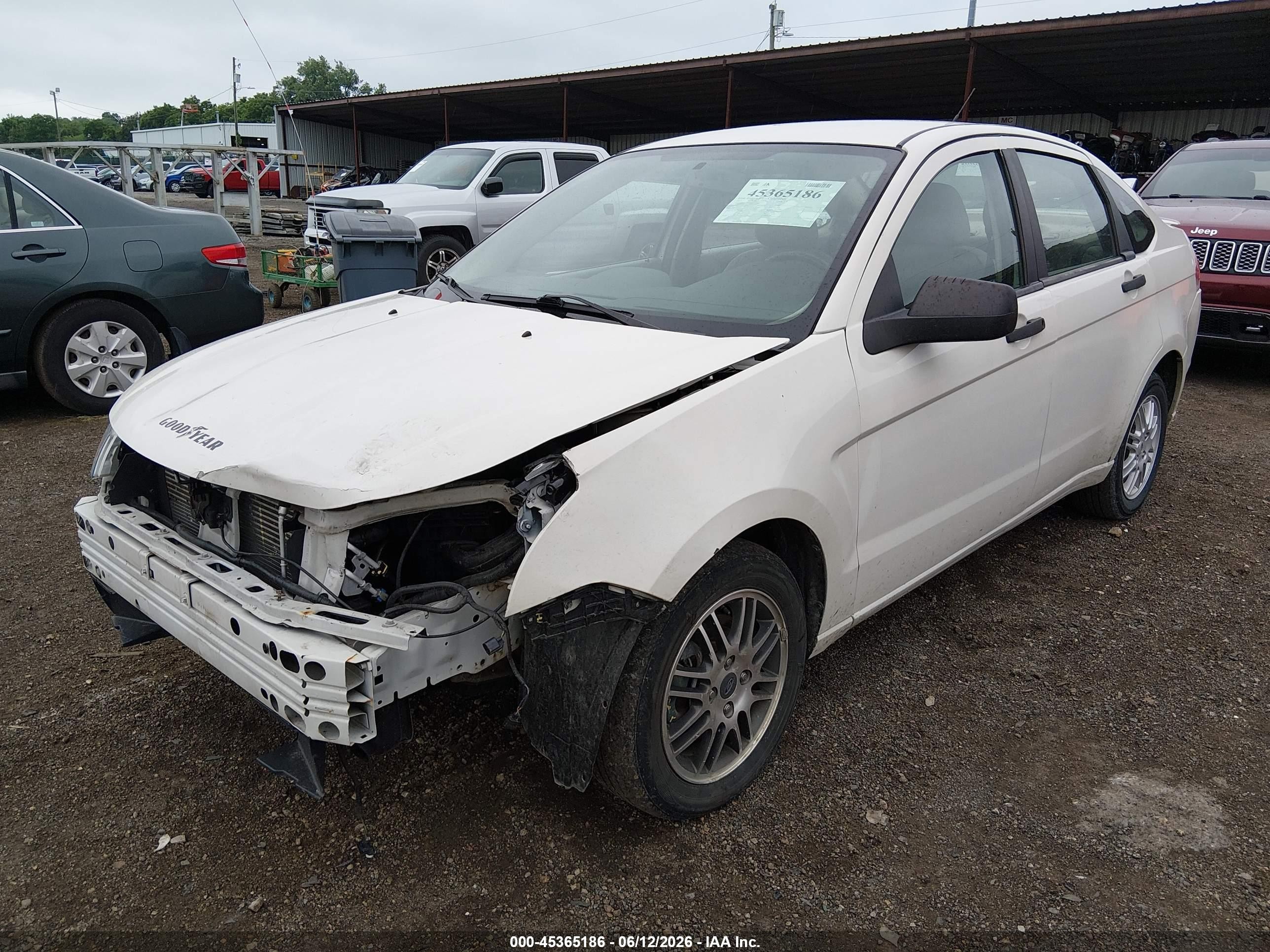 2011 Ford Focus Se White vin: 1FAHP3FN2BW195396