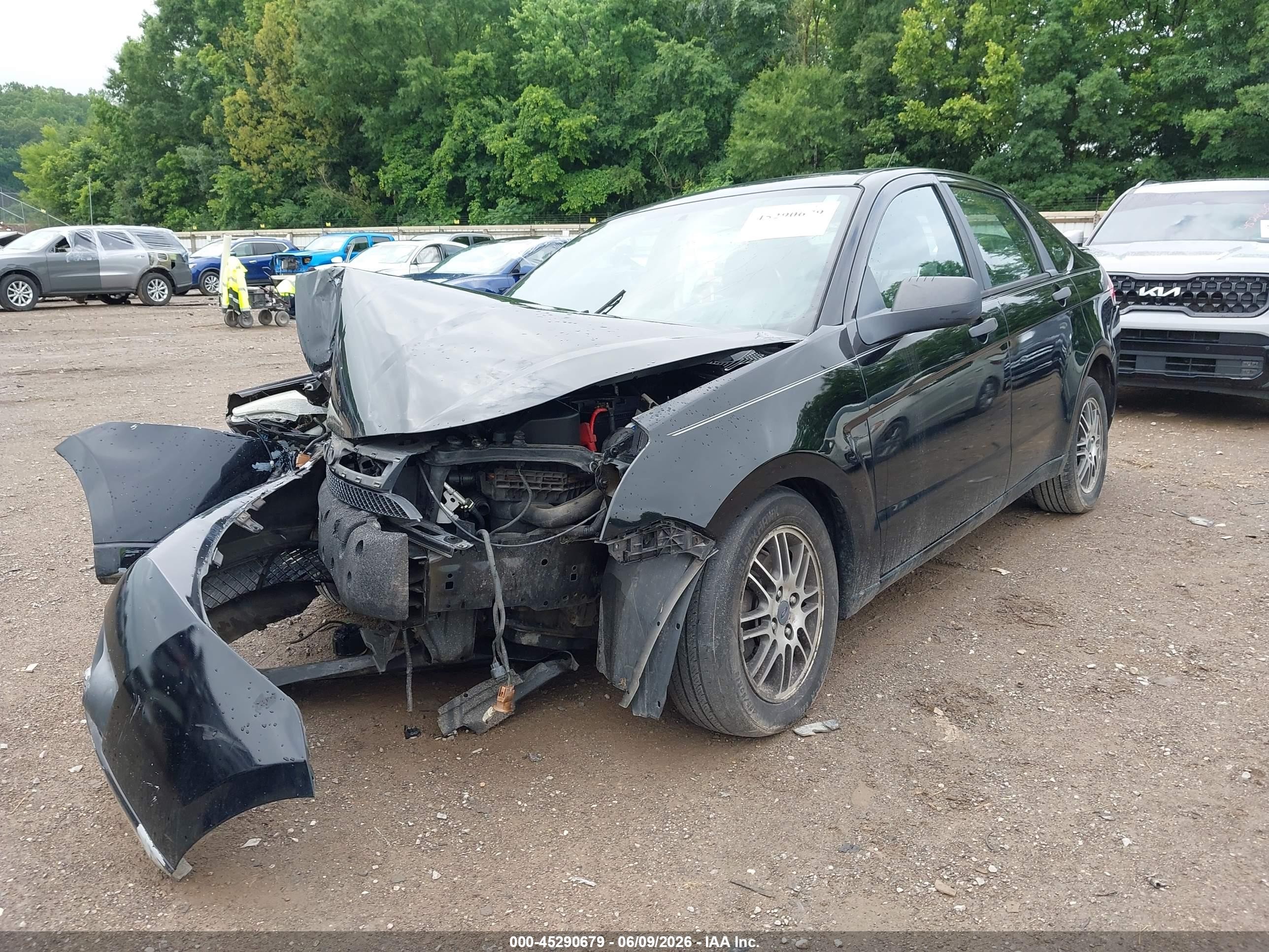 2010 Ford Focus Se Black vin: 1FAHP3FN3AW104893