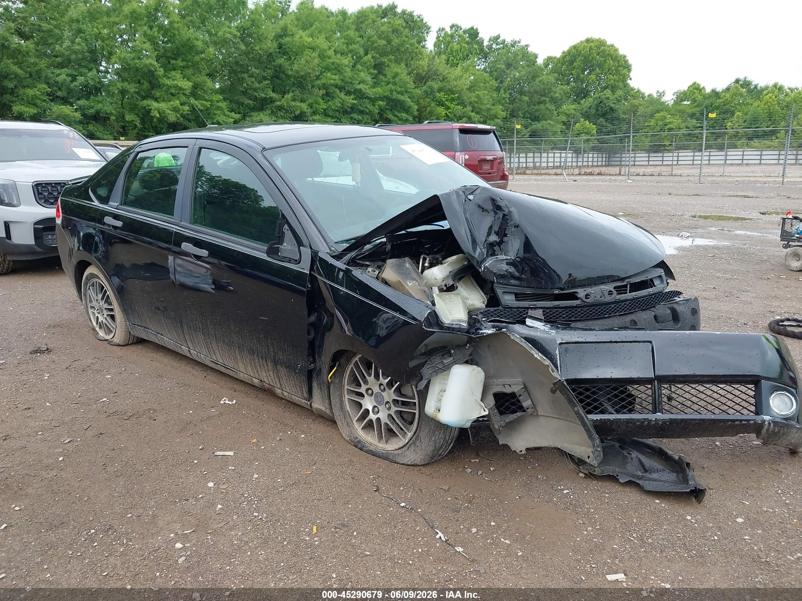 2010 Ford Focus Se Black vin: 1FAHP3FN3AW104893