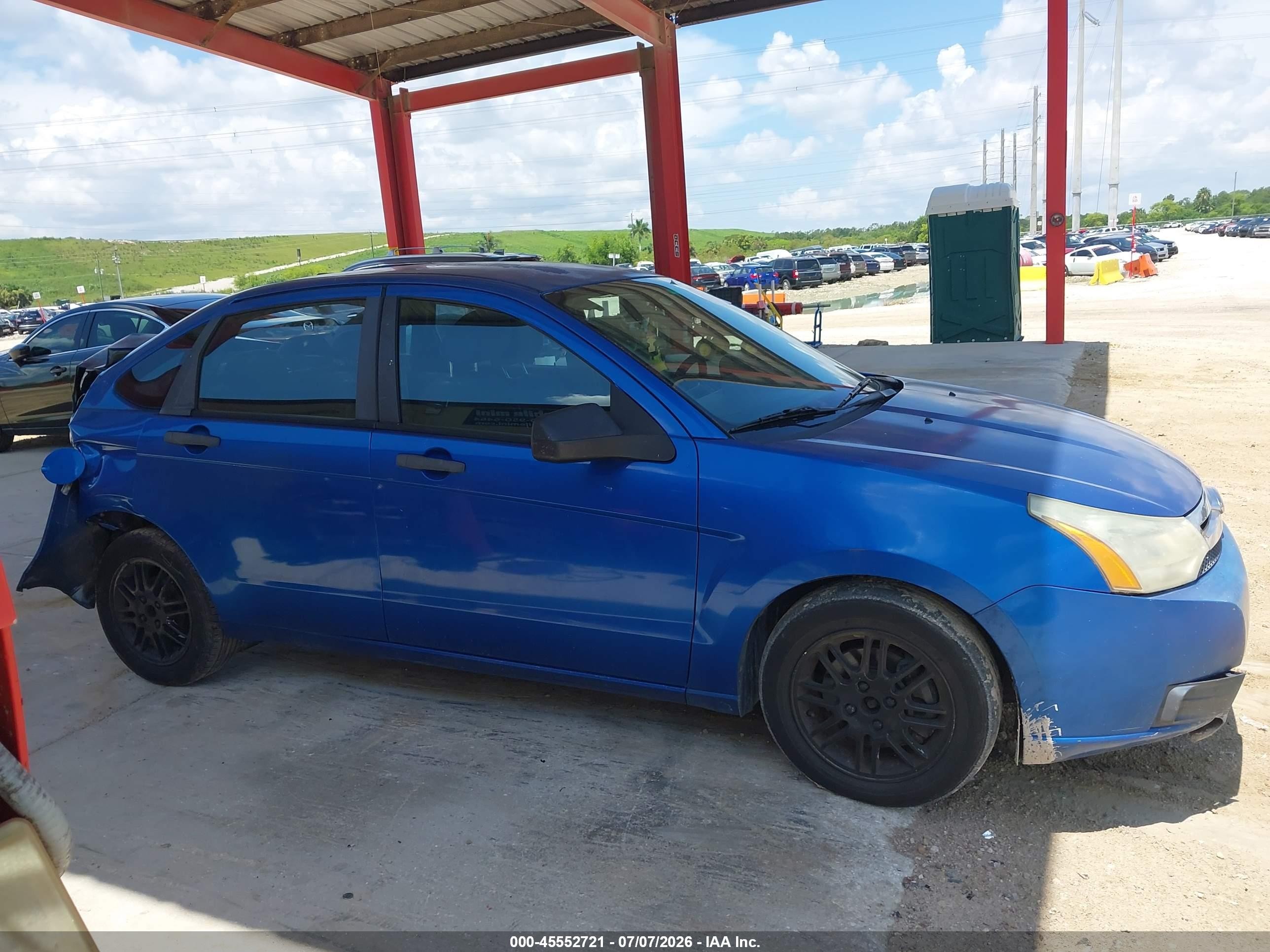 2010 Ford Focus Se Blue vin: 1FAHP3FN3AW111519