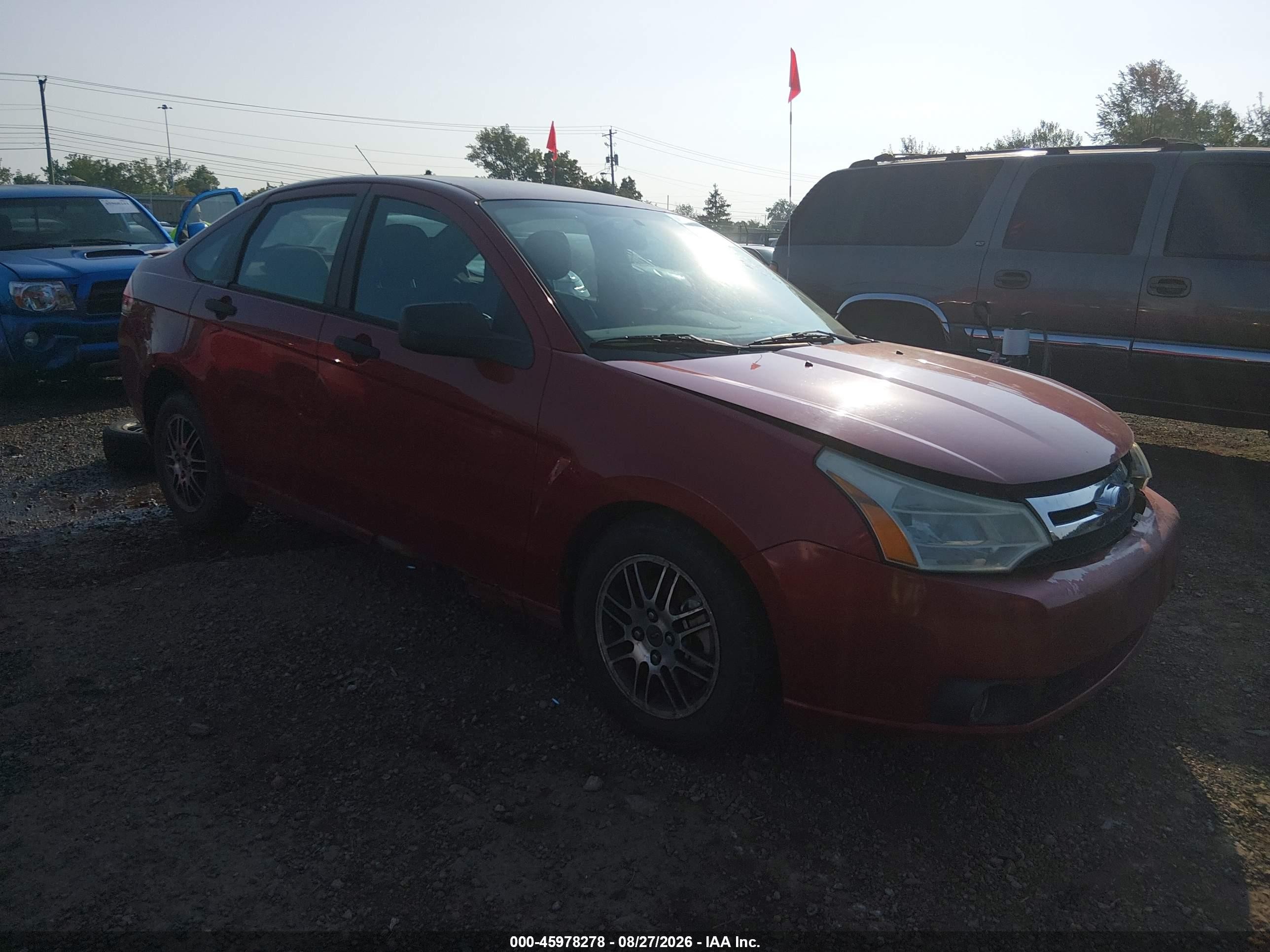 2010 Ford Focus Se Red vin: 1FAHP3FN3AW116364