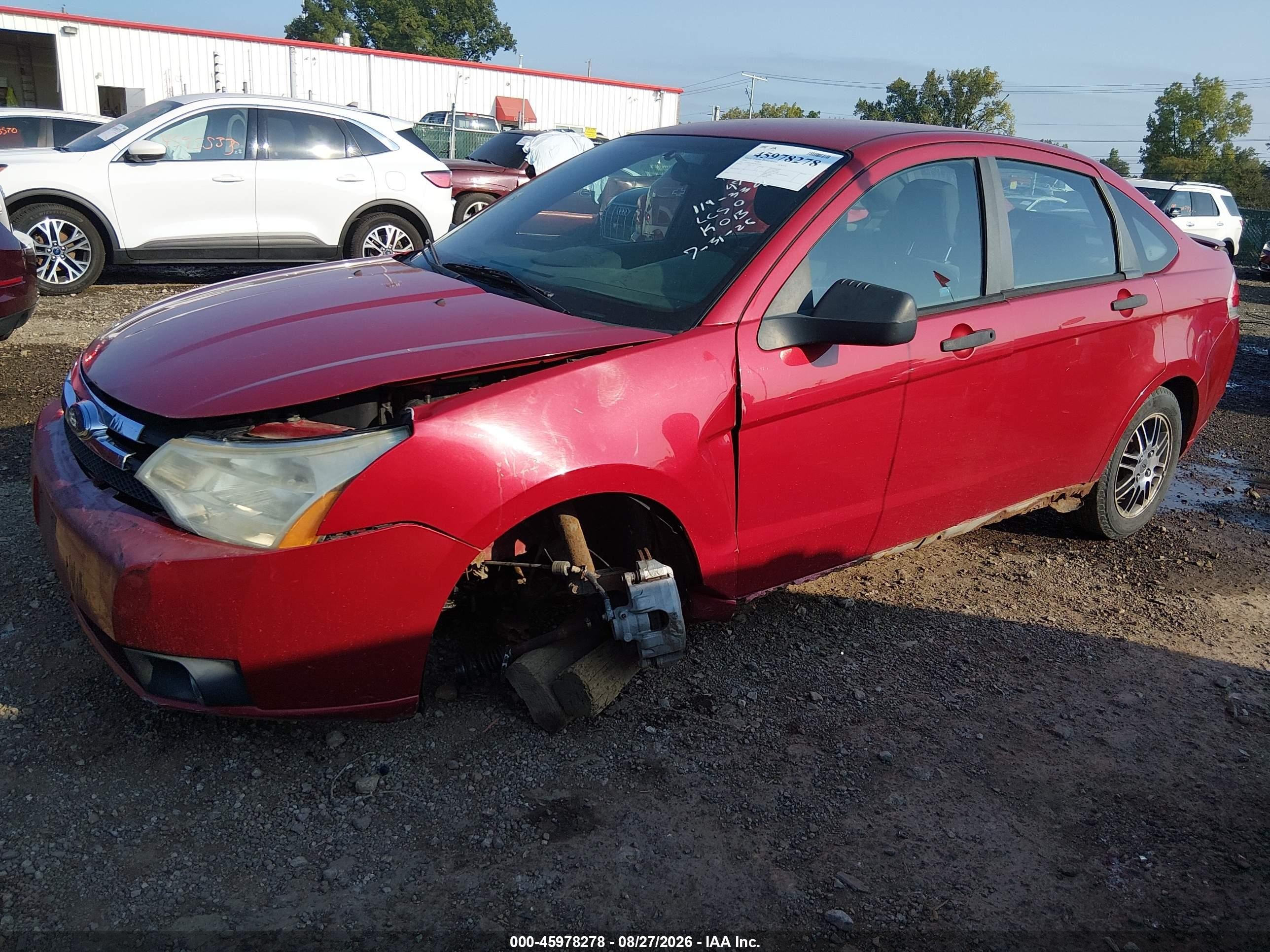 2010 Ford Focus Se Red vin: 1FAHP3FN3AW116364
