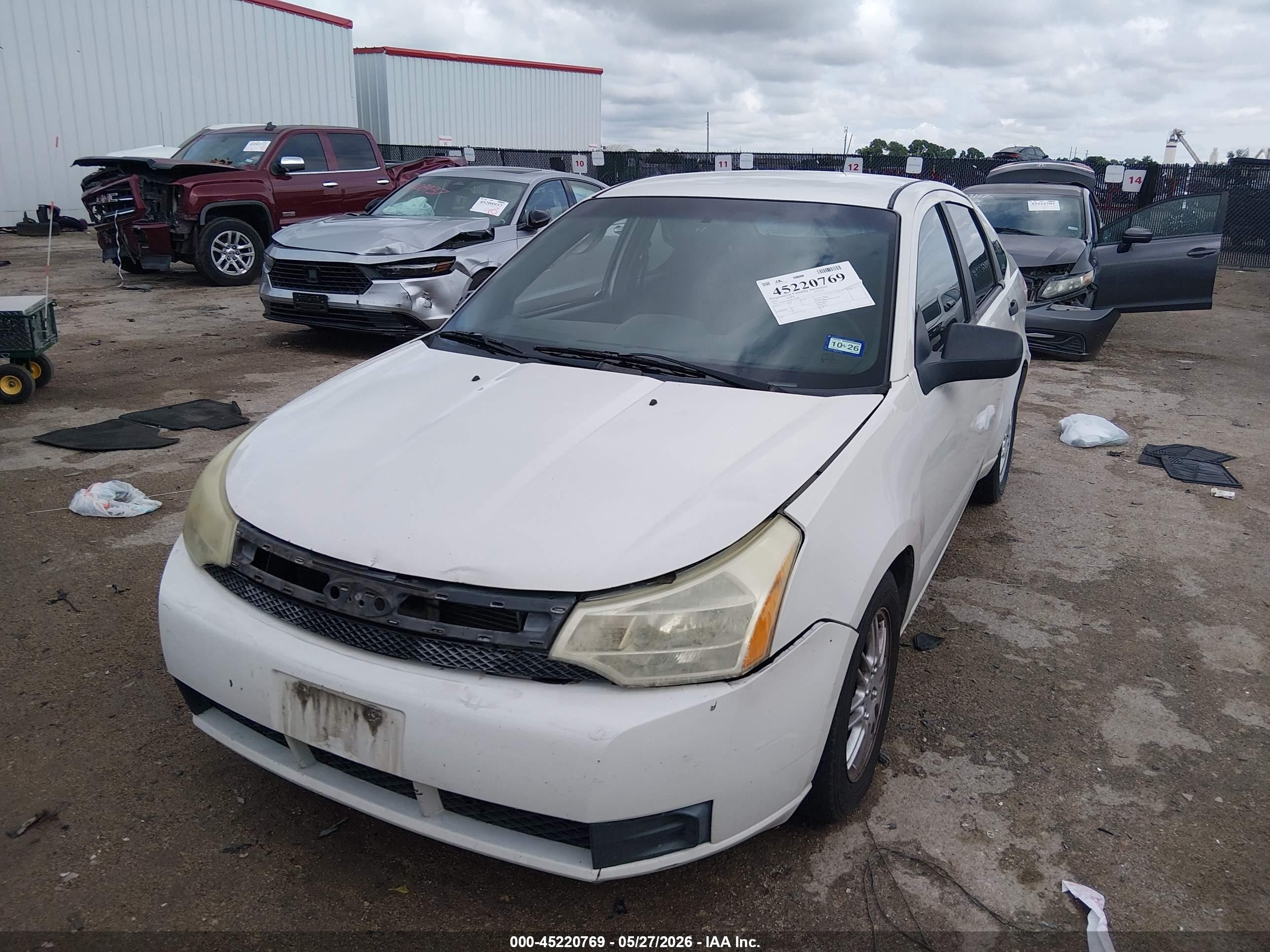 2010 Ford Focus Se White vin: 1FAHP3FN3AW172238
