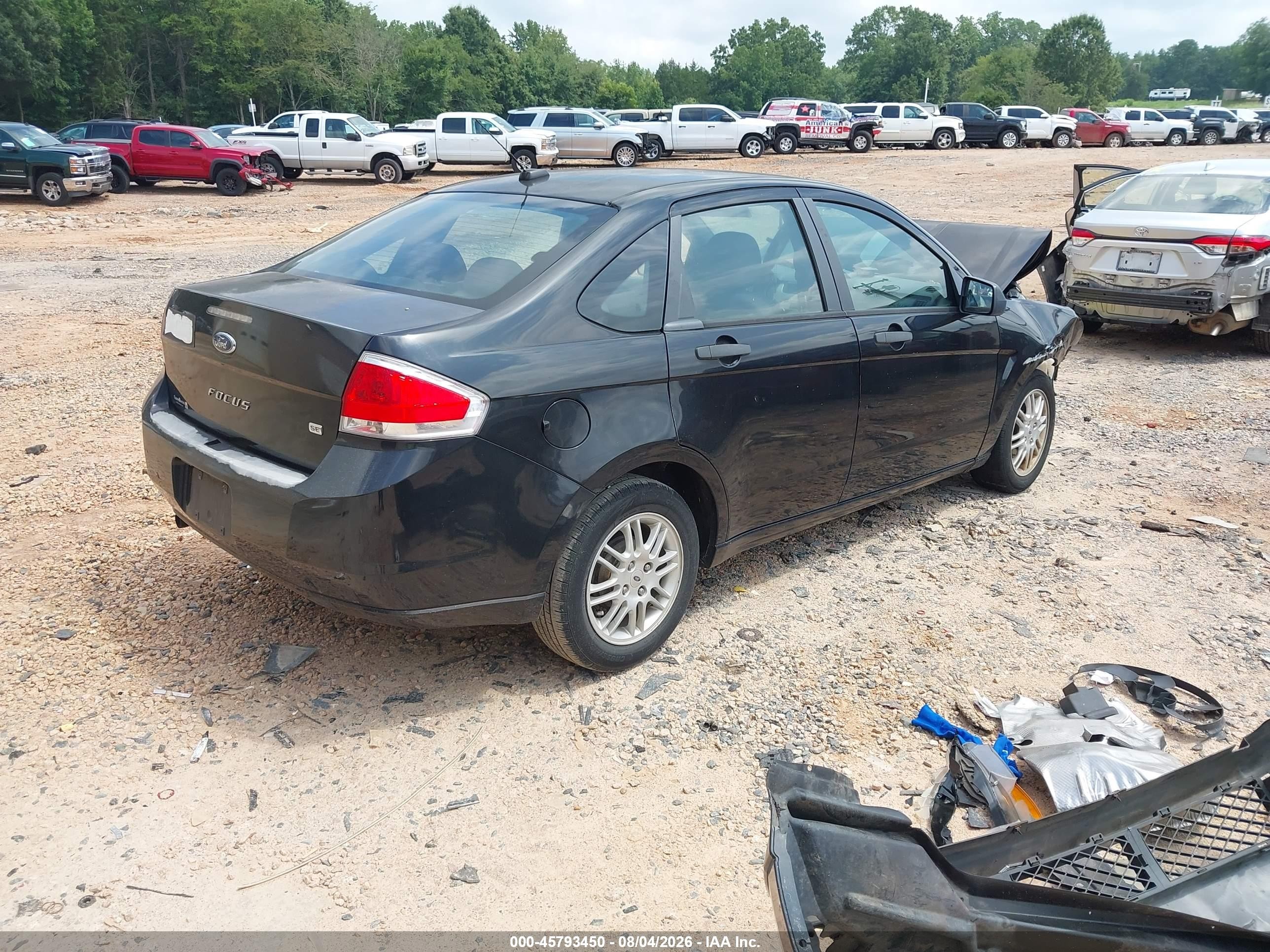 2010 Ford Focus Se Black vin: 1FAHP3FN3AW185619