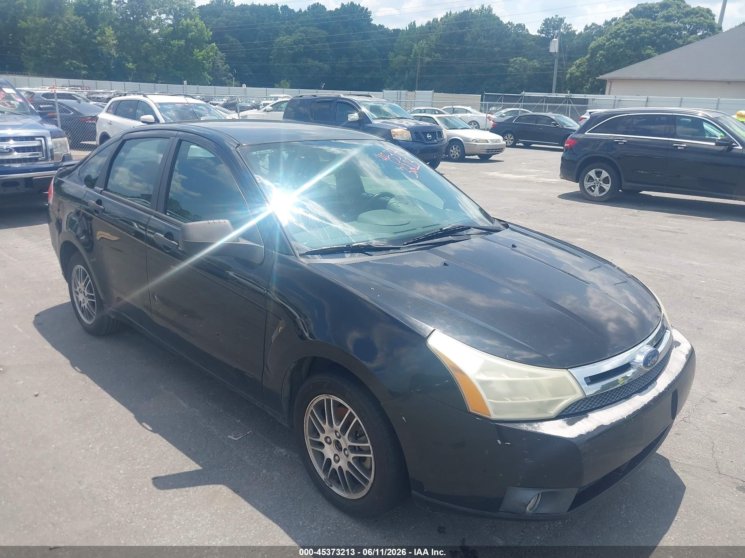 2010 Ford Focus Se Black vin: 1FAHP3FN3AW198709