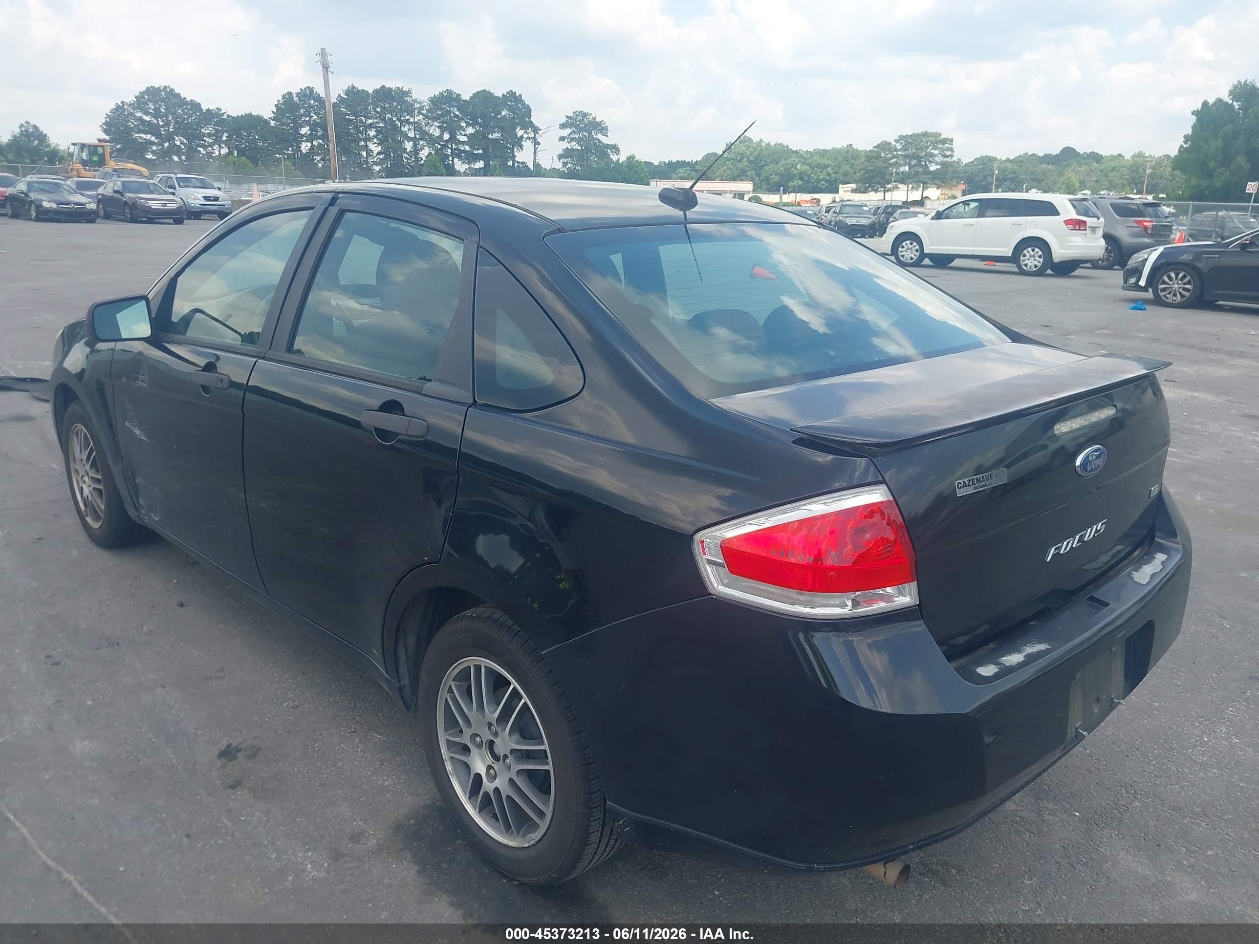 2010 Ford Focus Se Black vin: 1FAHP3FN3AW198709
