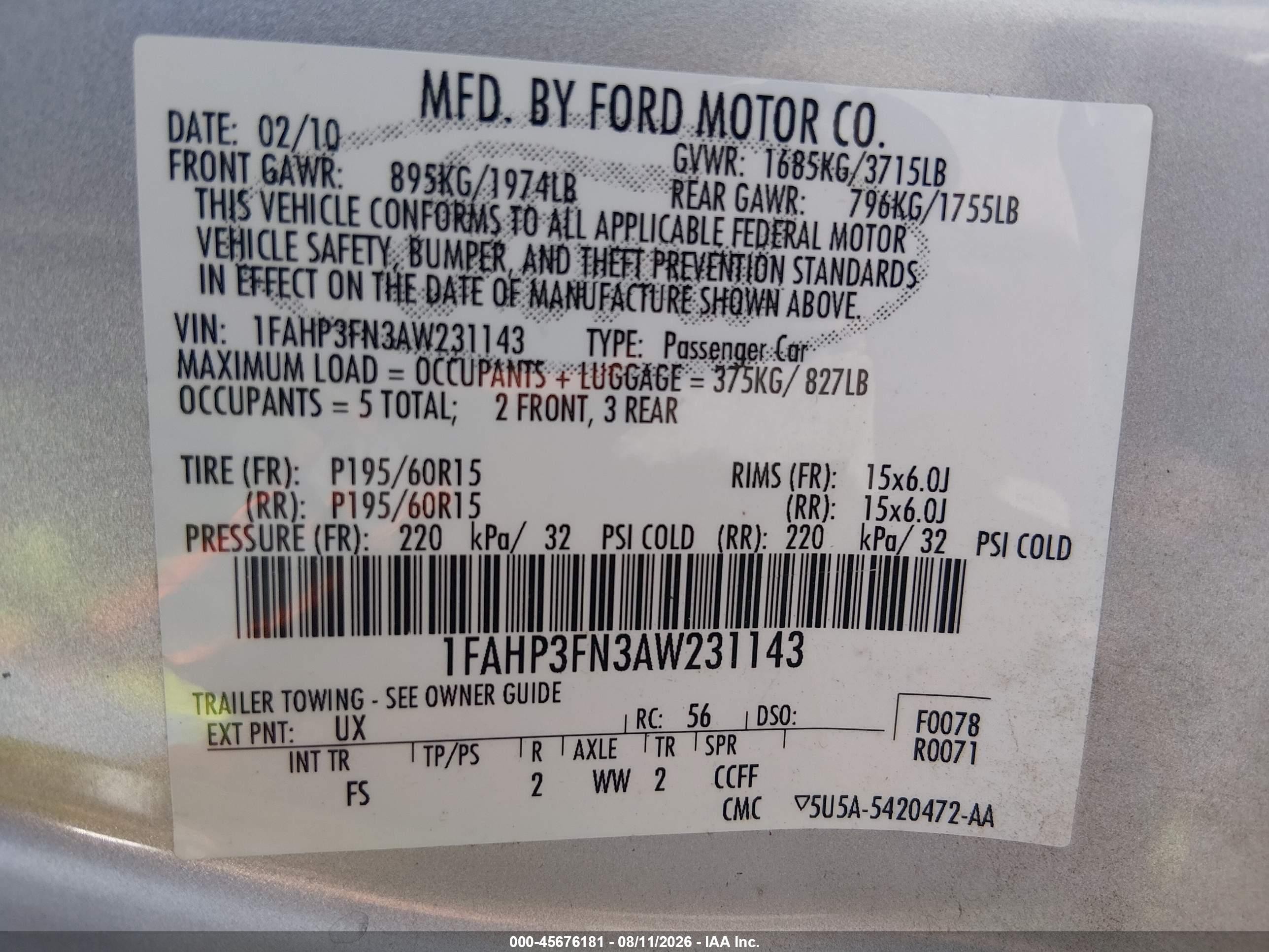 2010 Ford Focus Se Silver vin: 1FAHP3FN3AW231143