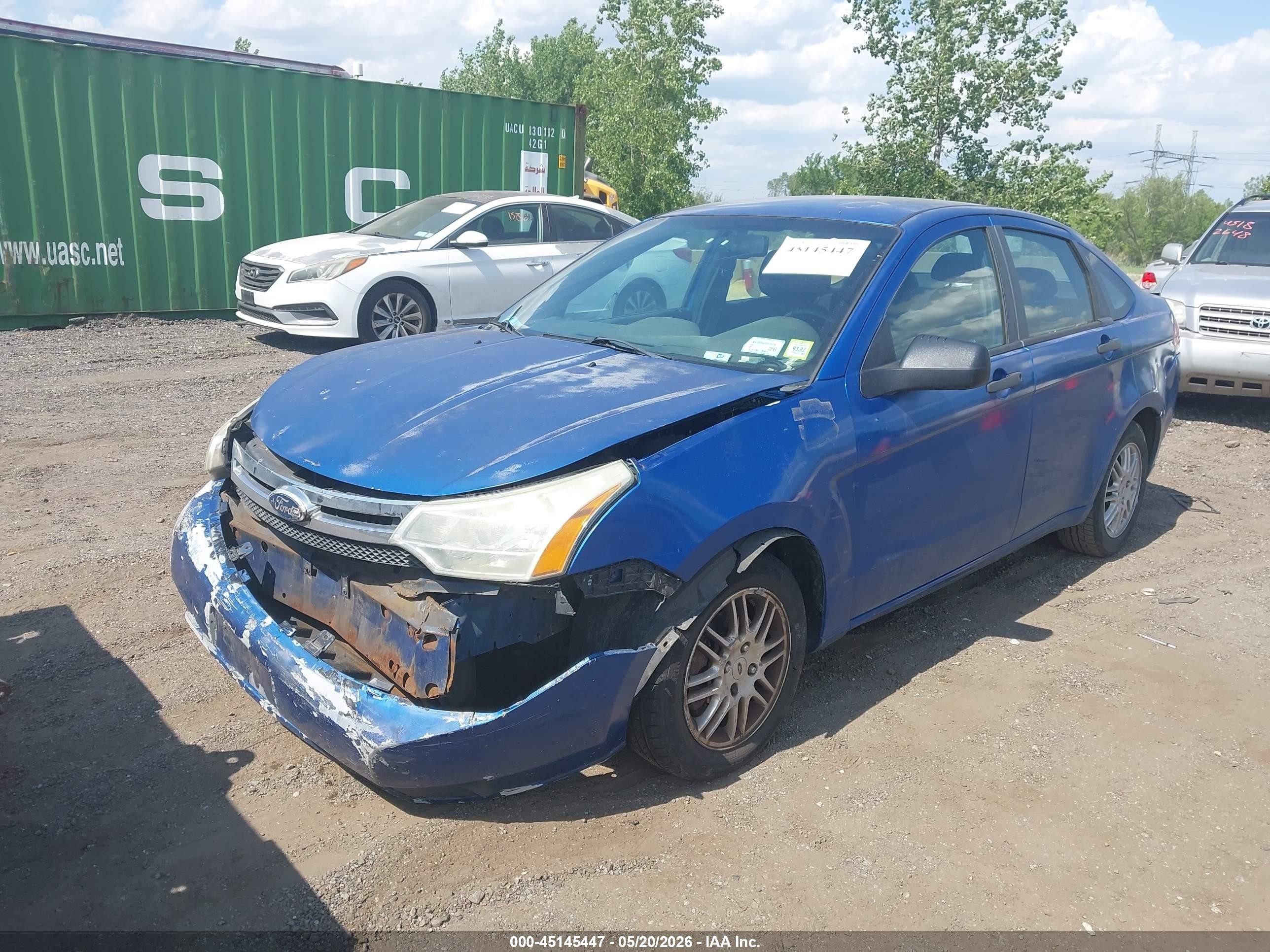2011 Ford Focus Se Blue vin: 1FAHP3FN3BW100652