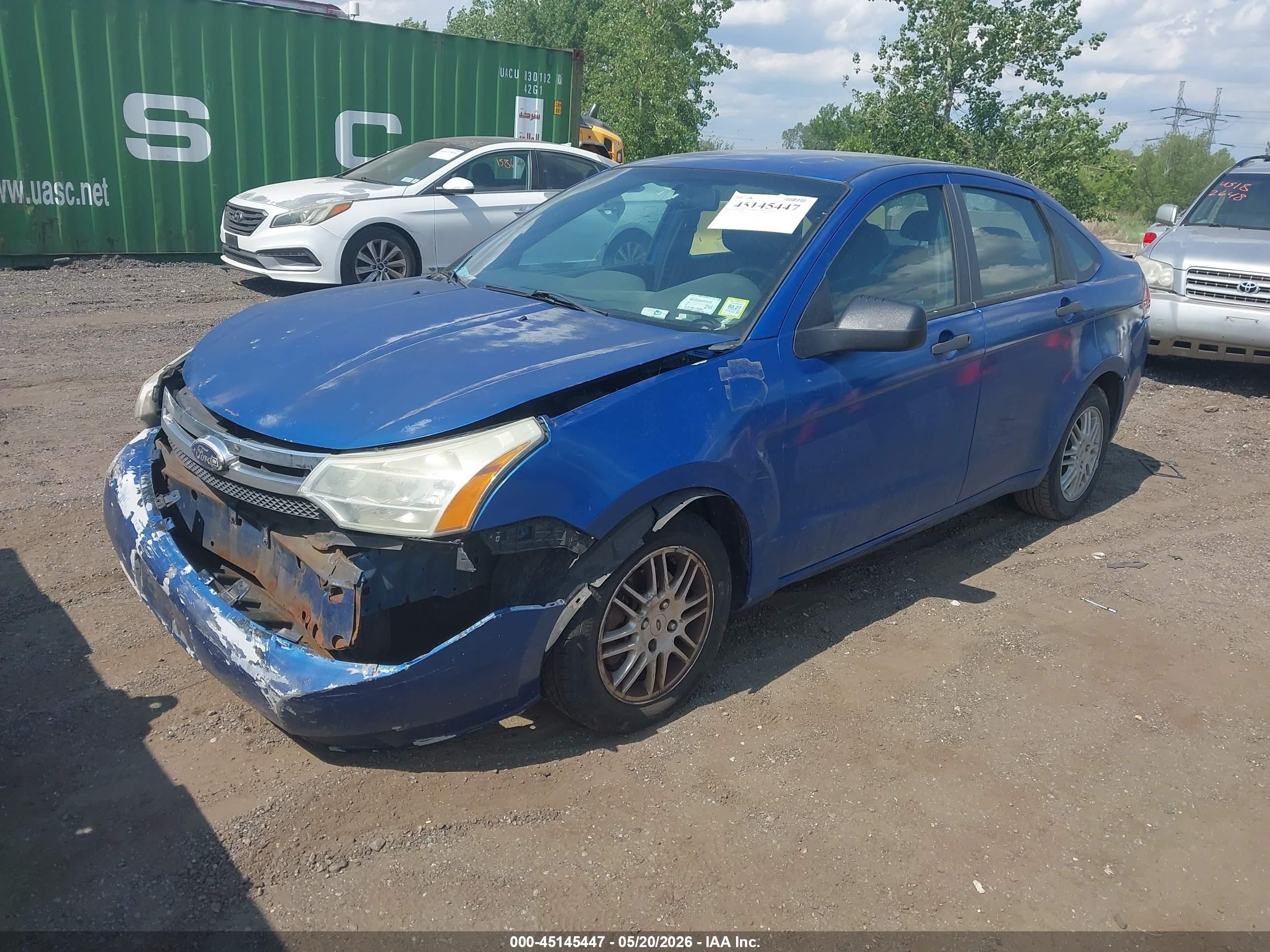2011 Ford Focus Se Blue vin: 1FAHP3FN3BW100652