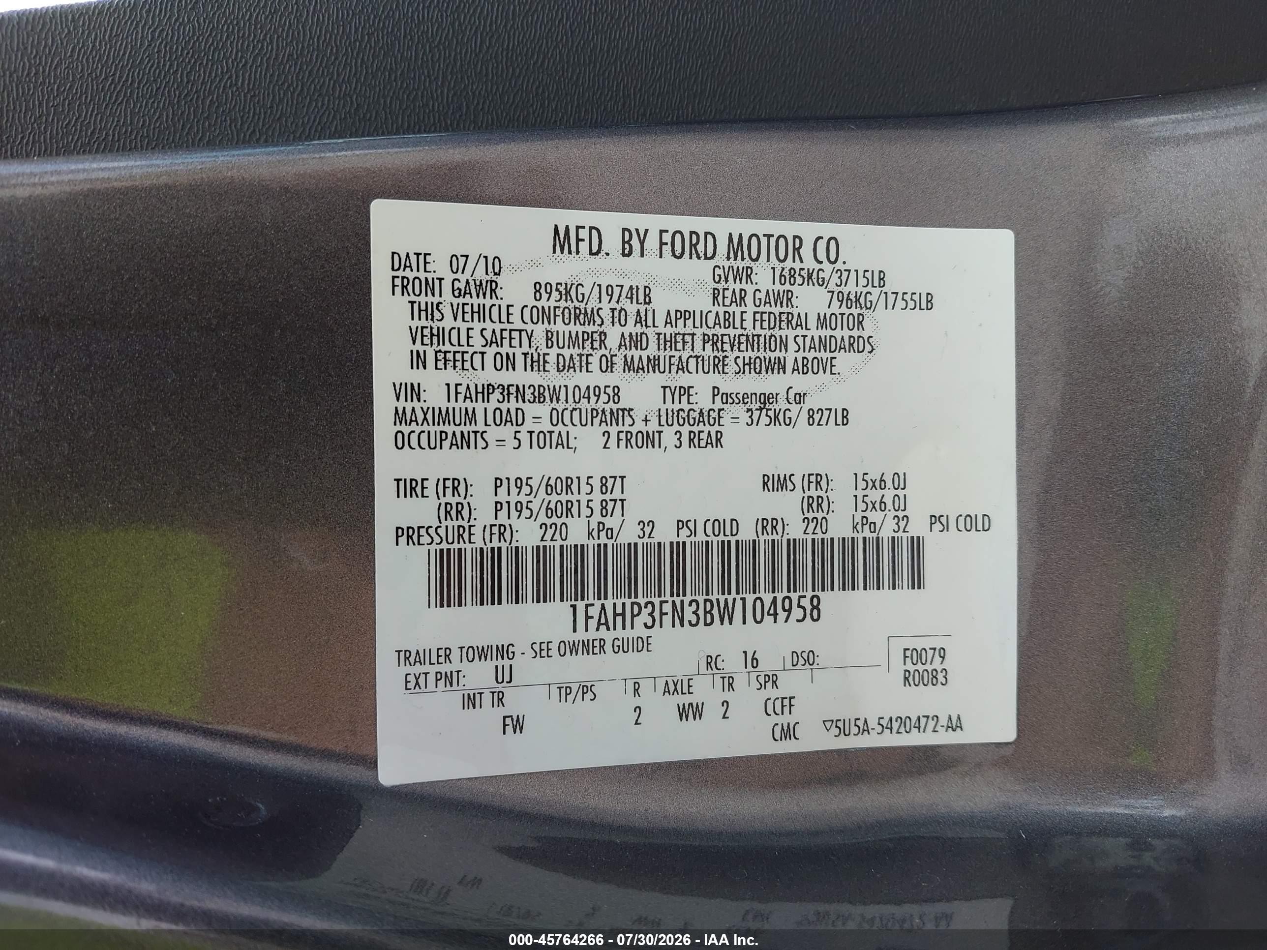 2011 Ford Focus Se Серый vin: 1FAHP3FN3BW104958