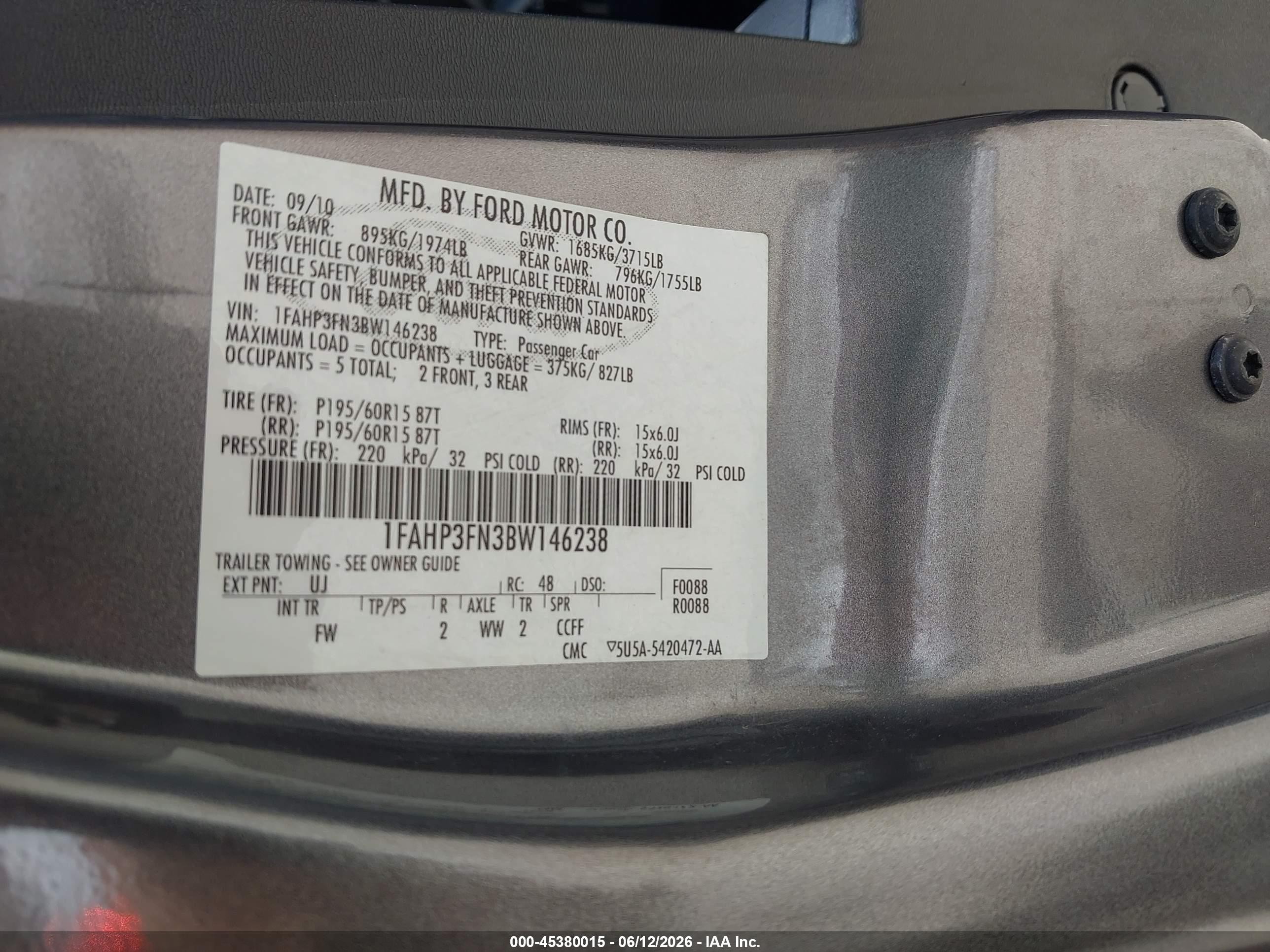 2011 Ford Focus Se Gray vin: 1FAHP3FN3BW146238