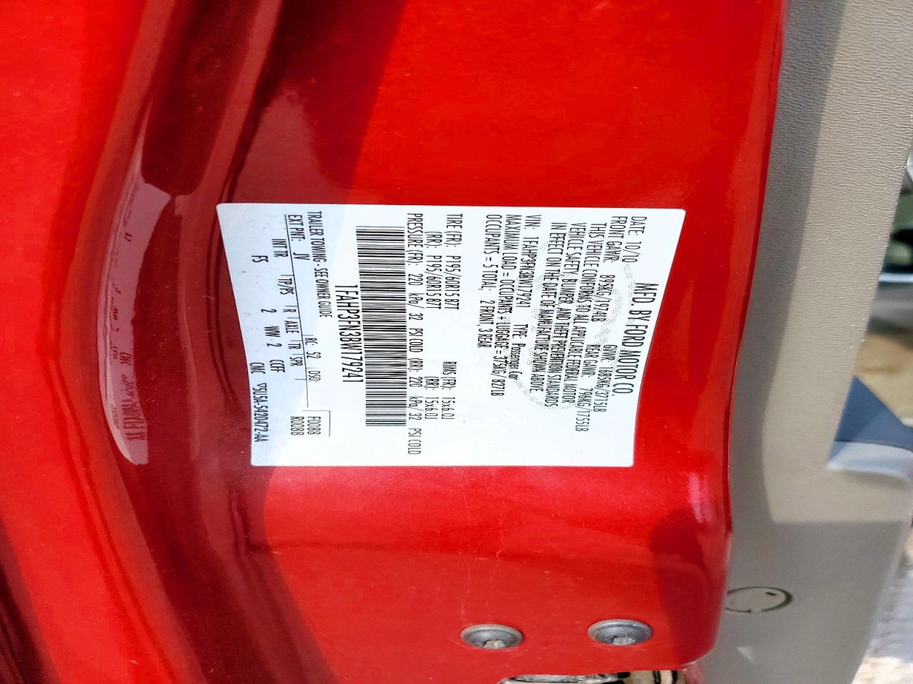 2011 Ford Focus Se Red vin: 1FAHP3FN3BW179241