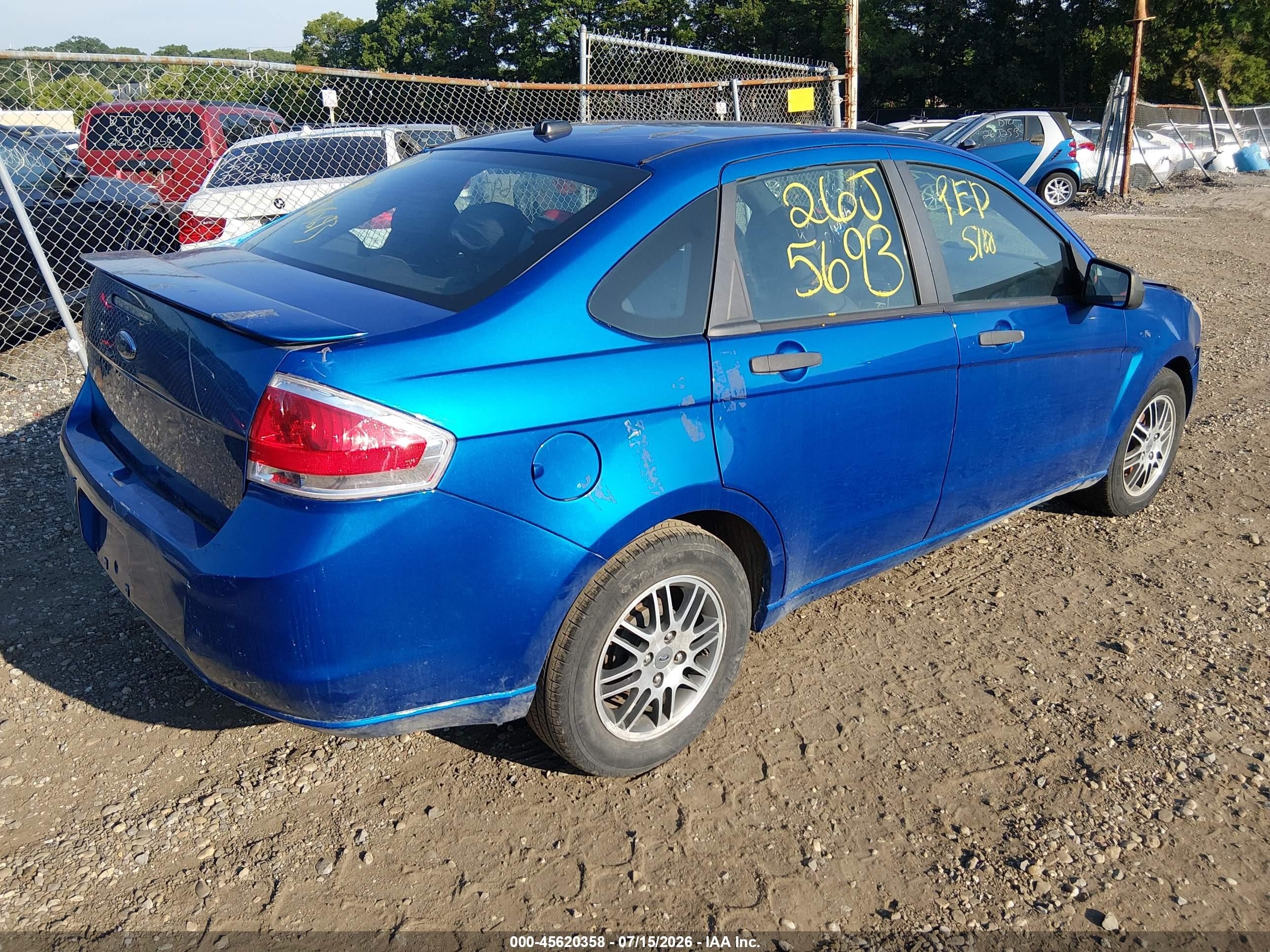 2011 Ford Focus Se Blue vin: 1FAHP3FN3BW186769