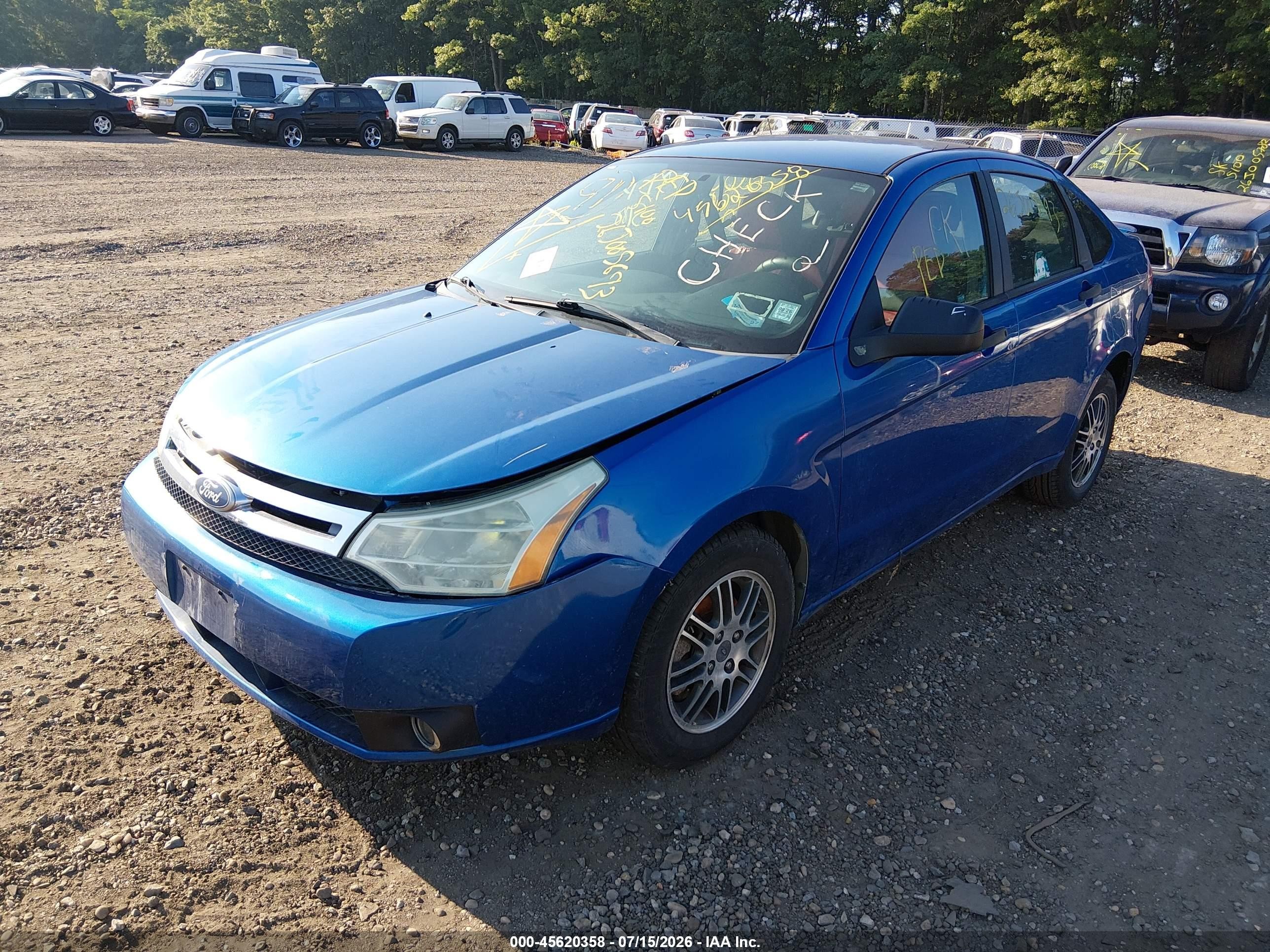 2011 Ford Focus Se Blue vin: 1FAHP3FN3BW186769