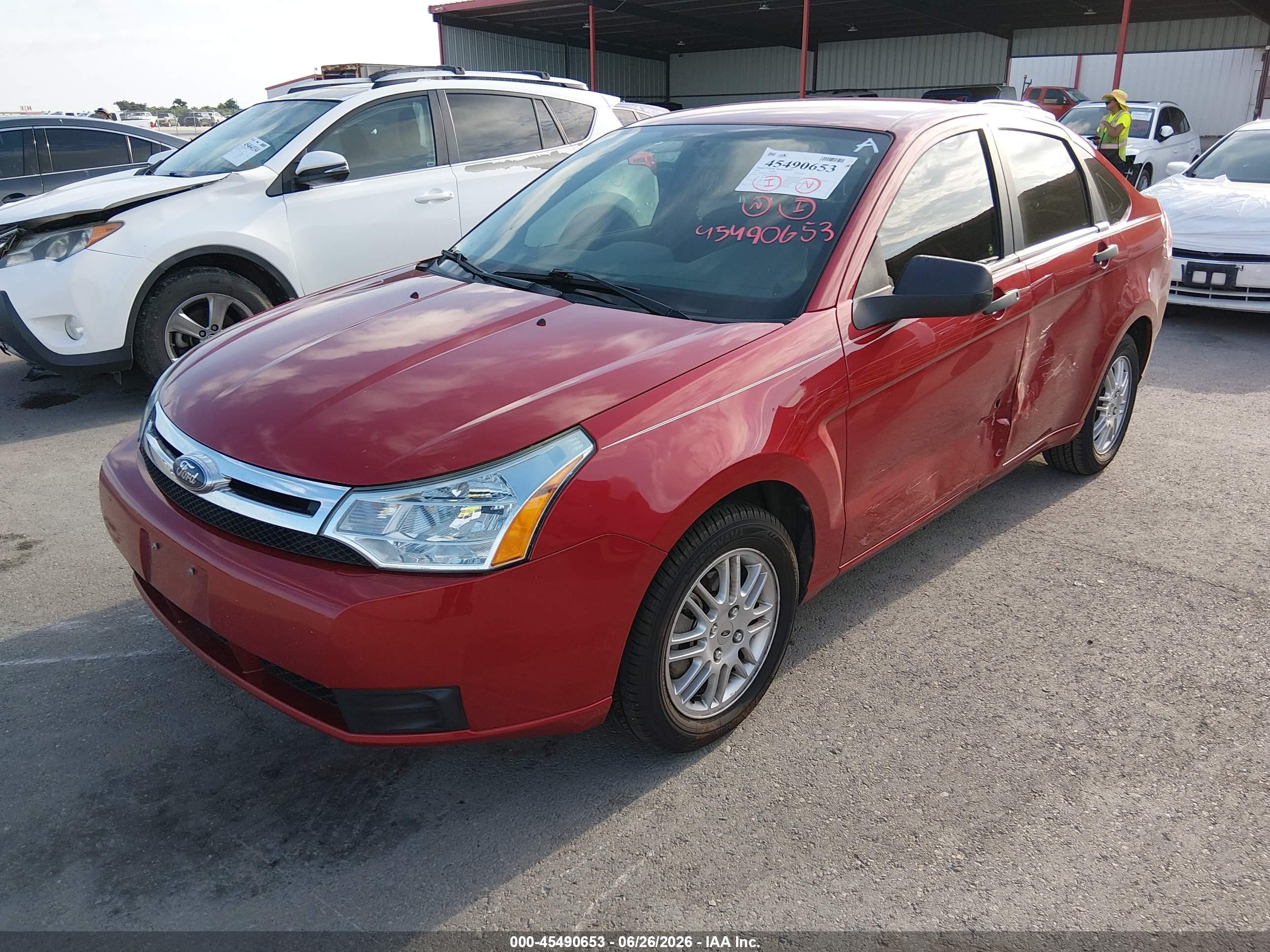 2010 Ford Focus Se Red vin: 1FAHP3FN4AW153245