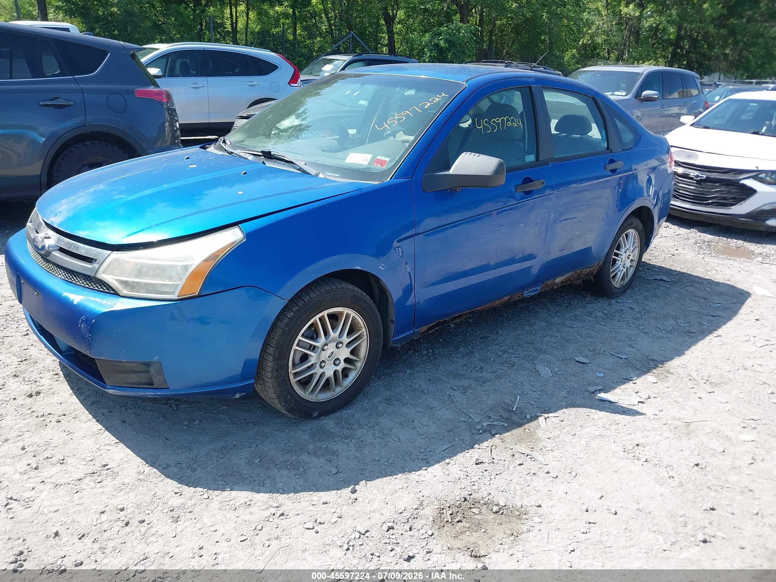 2010 Ford Focus Se Blue vin: 1FAHP3FN4AW253197